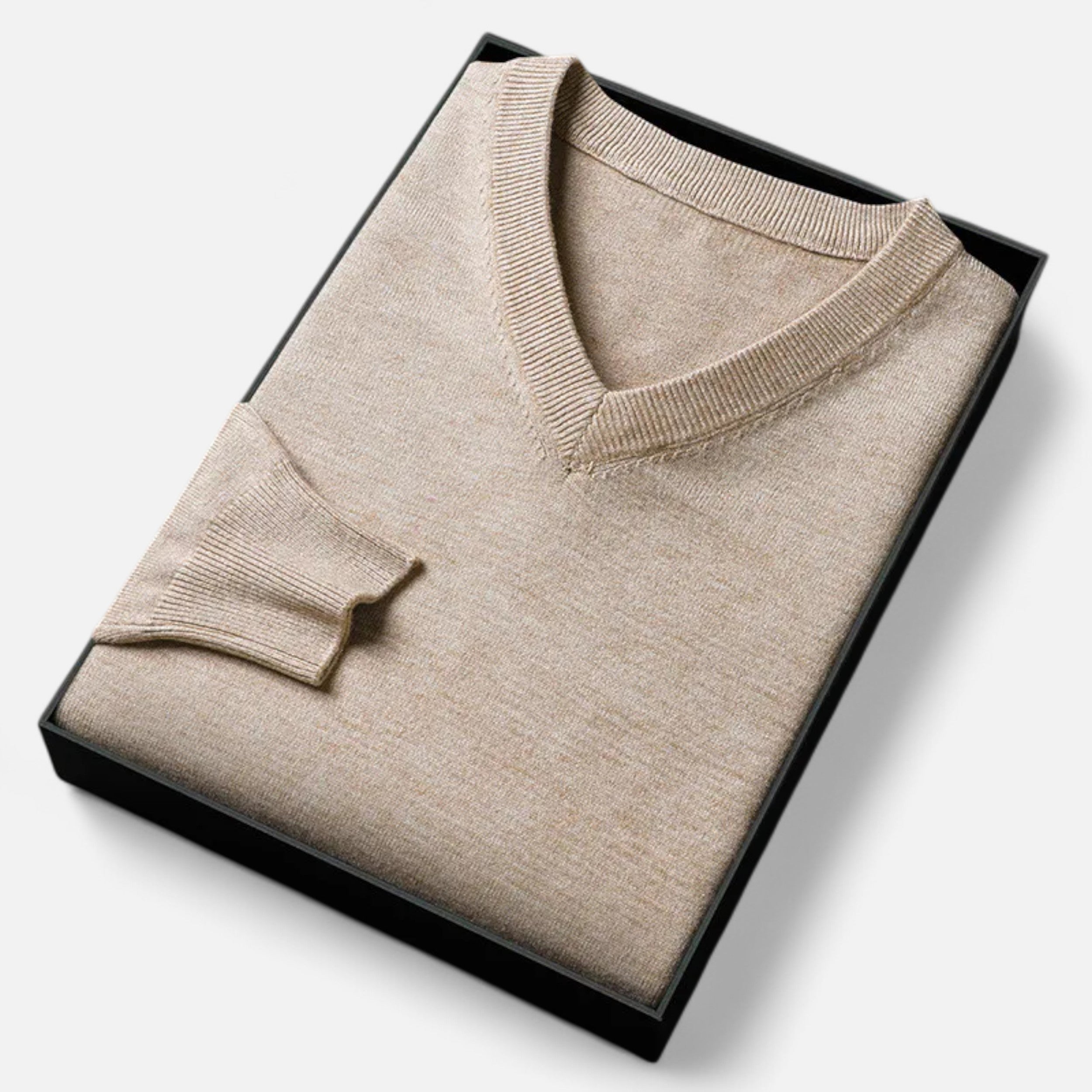 Vitrenzomode | Men’s Polyester Knitted V-Neck Slim Fit Sweater