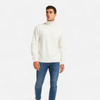 Vitrenzomode | Men’s Knitted Polyester Slim Fit Turtleneck Sweater