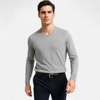 Vitrenzomode | Men’s Polyester Knitted V-Neck Slim Fit Sweater