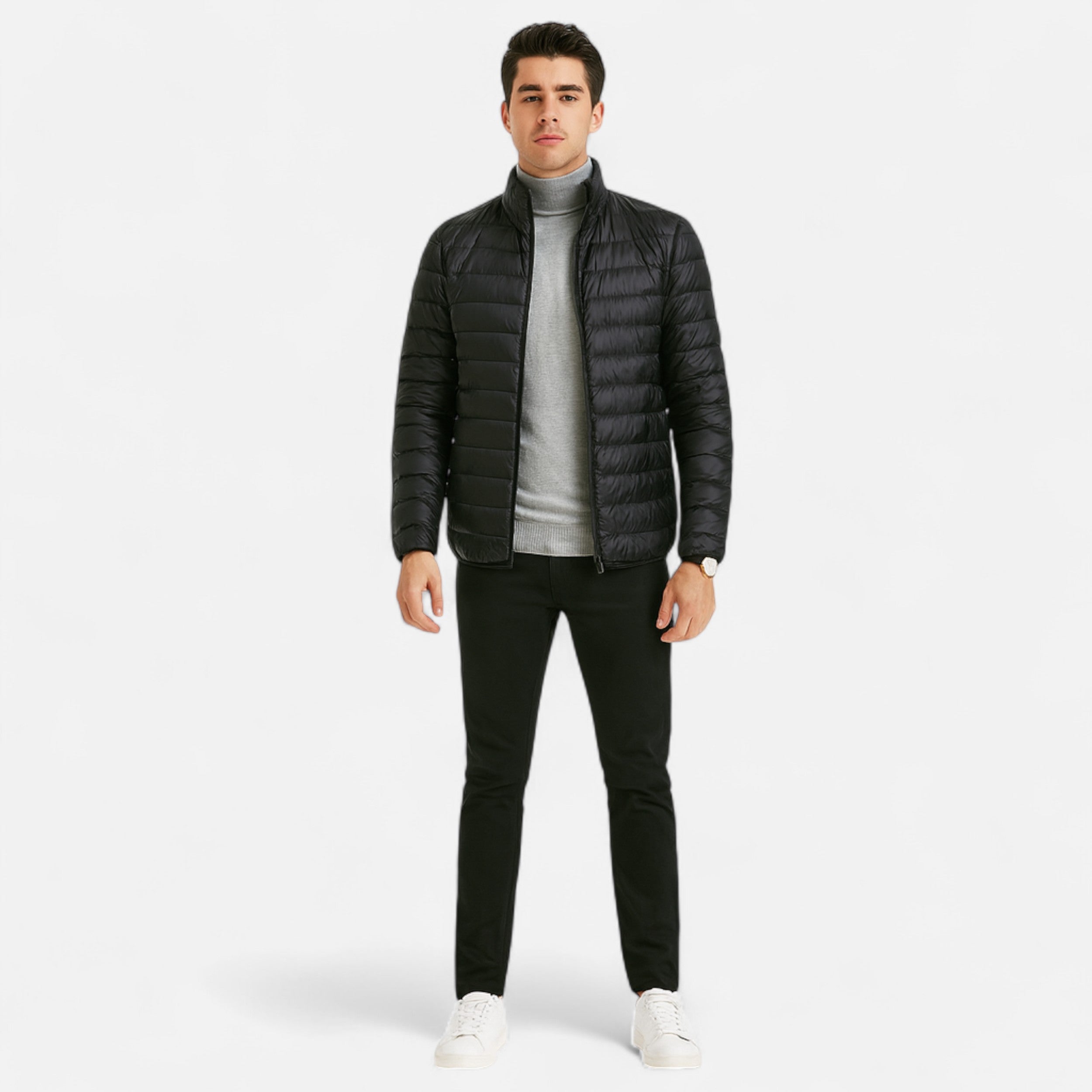 Vitrenzomode | Men’s White Duck Down Lightweight Waterproof Jacket