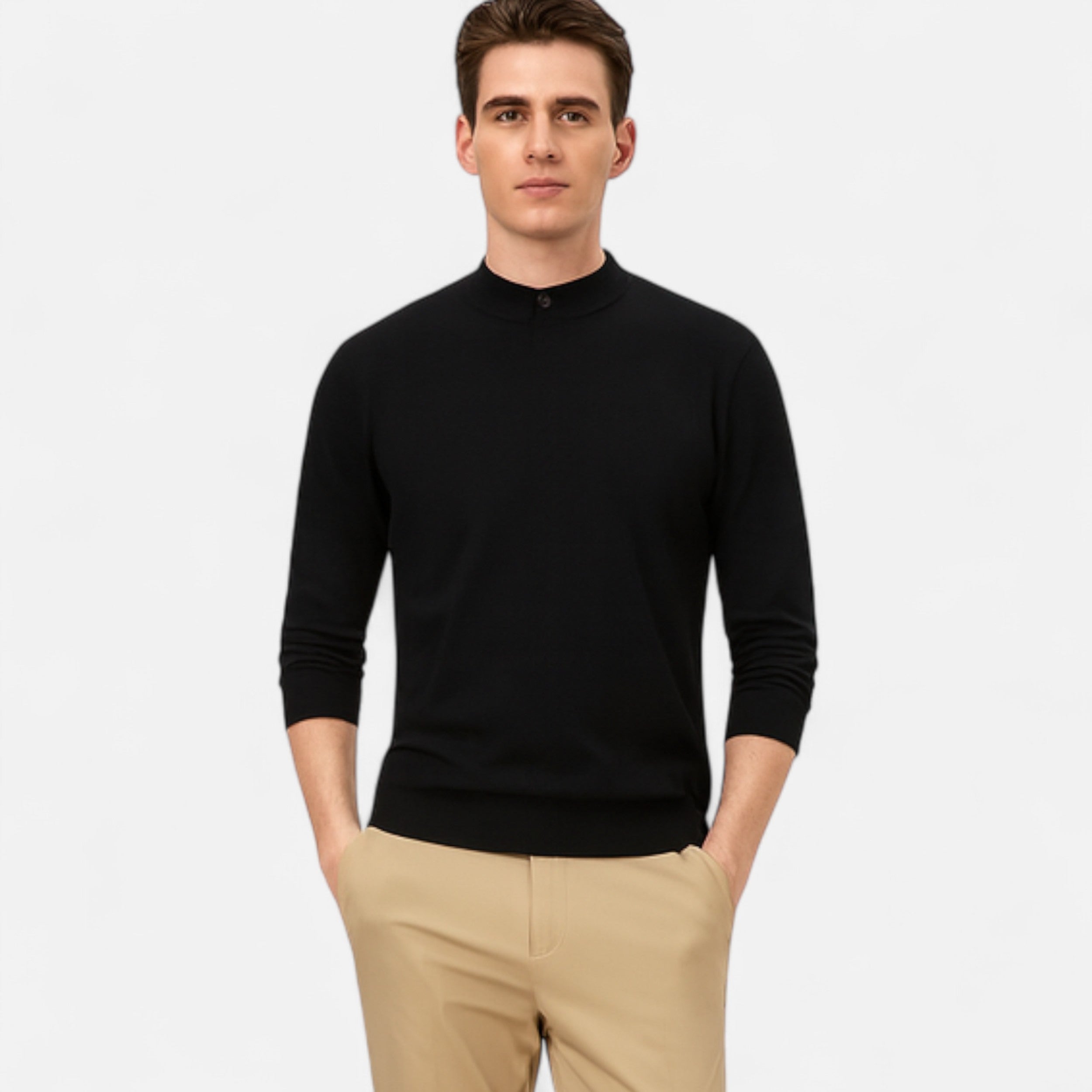 Vitrenzomode | Men’s Polyester Casual Pullover Undershirt