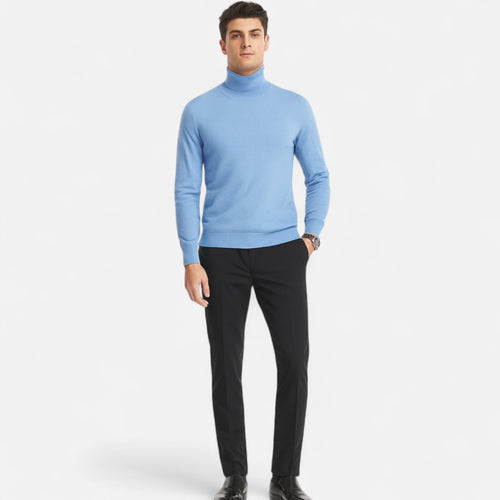 Vitrenzomode | Men’s 100% Australian Merino Wool Turtleneck Pullover Sweater
