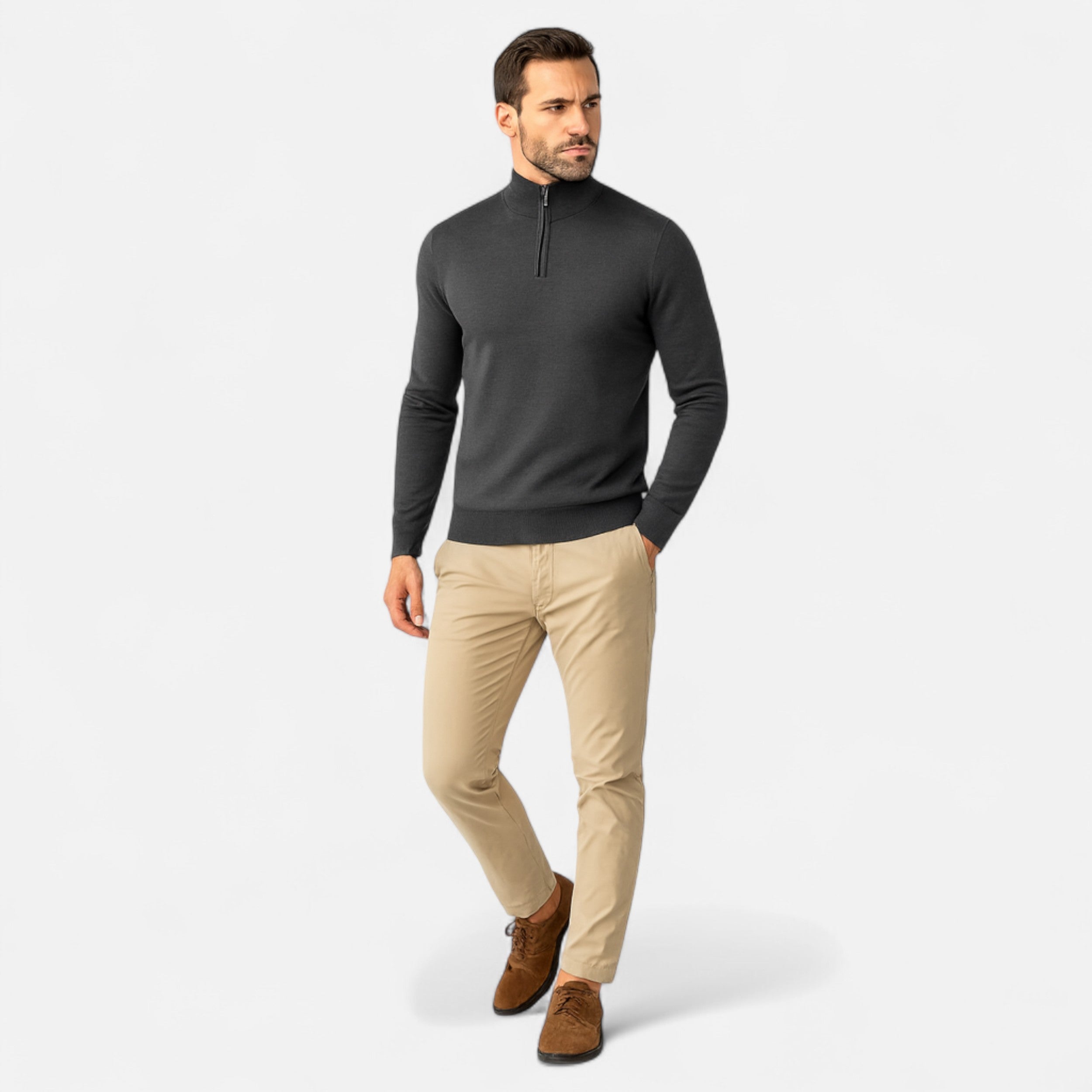Vitrenzomode | Men’s Quarter Zip Up Sweater