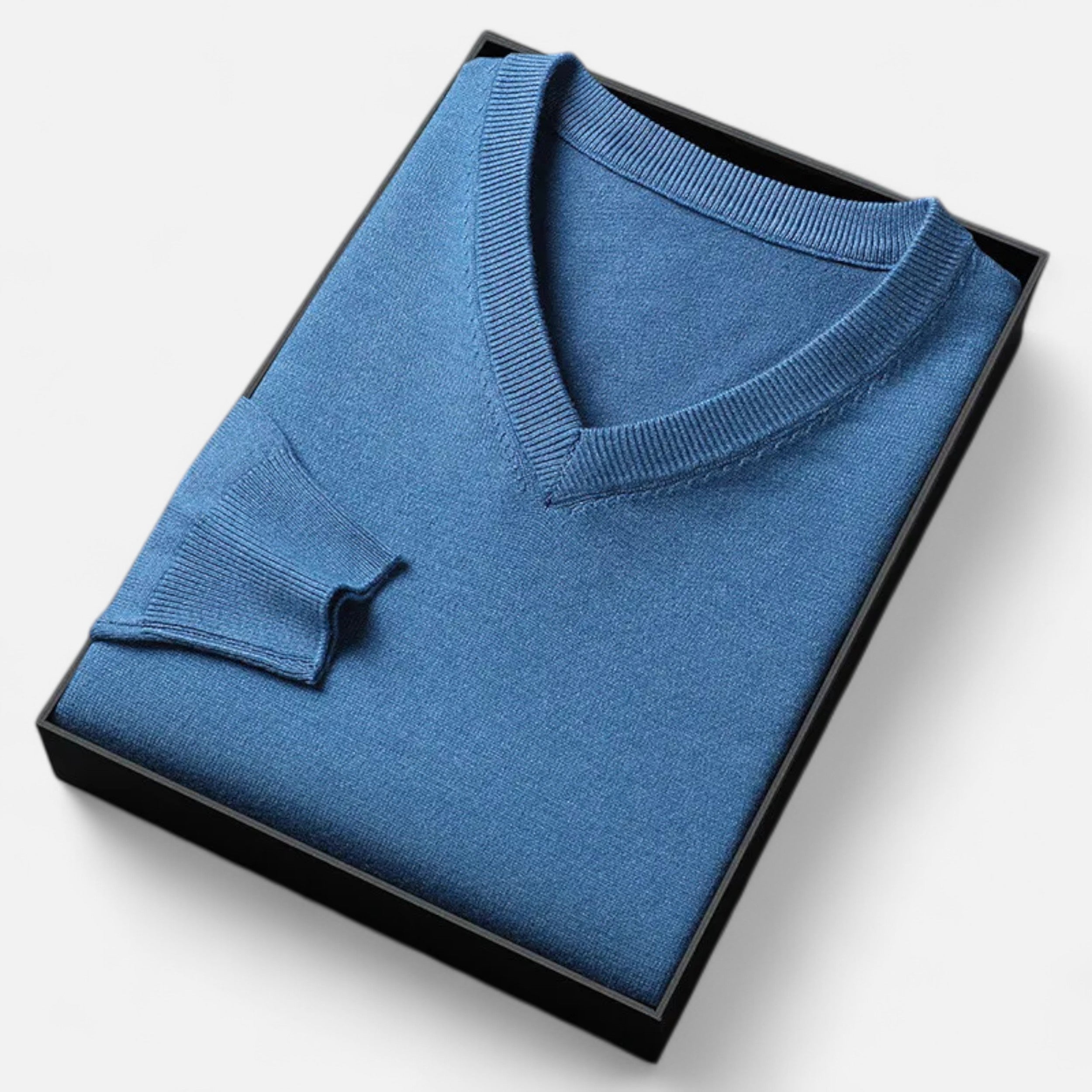 Vitrenzomode | Men’s Polyester Knitted V-Neck Slim Fit Sweater