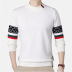 Vitrenzomode | Men’s Knitted Round Neck Printed Woolen Sweater