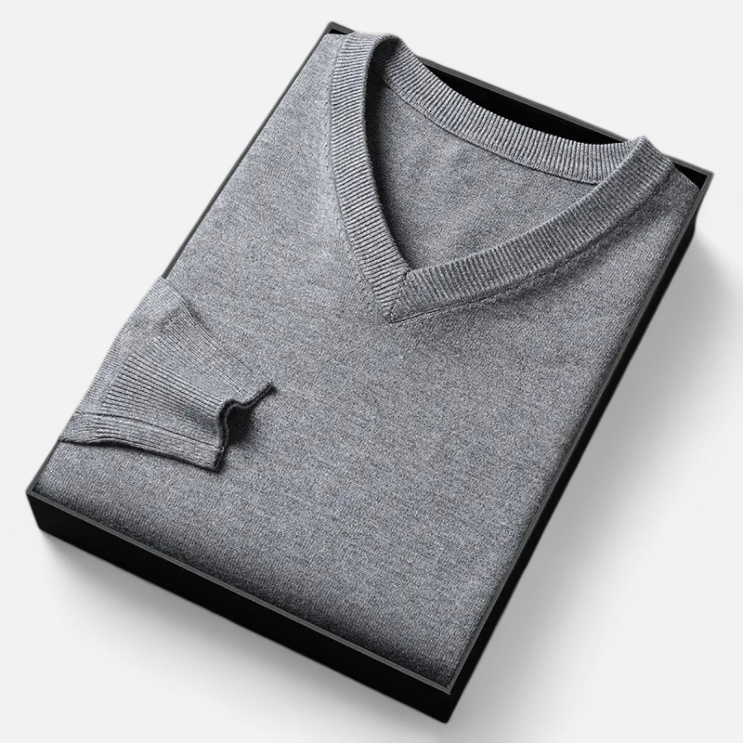 Vitrenzomode | Men’s Polyester Knitted V-Neck Slim Fit Sweater