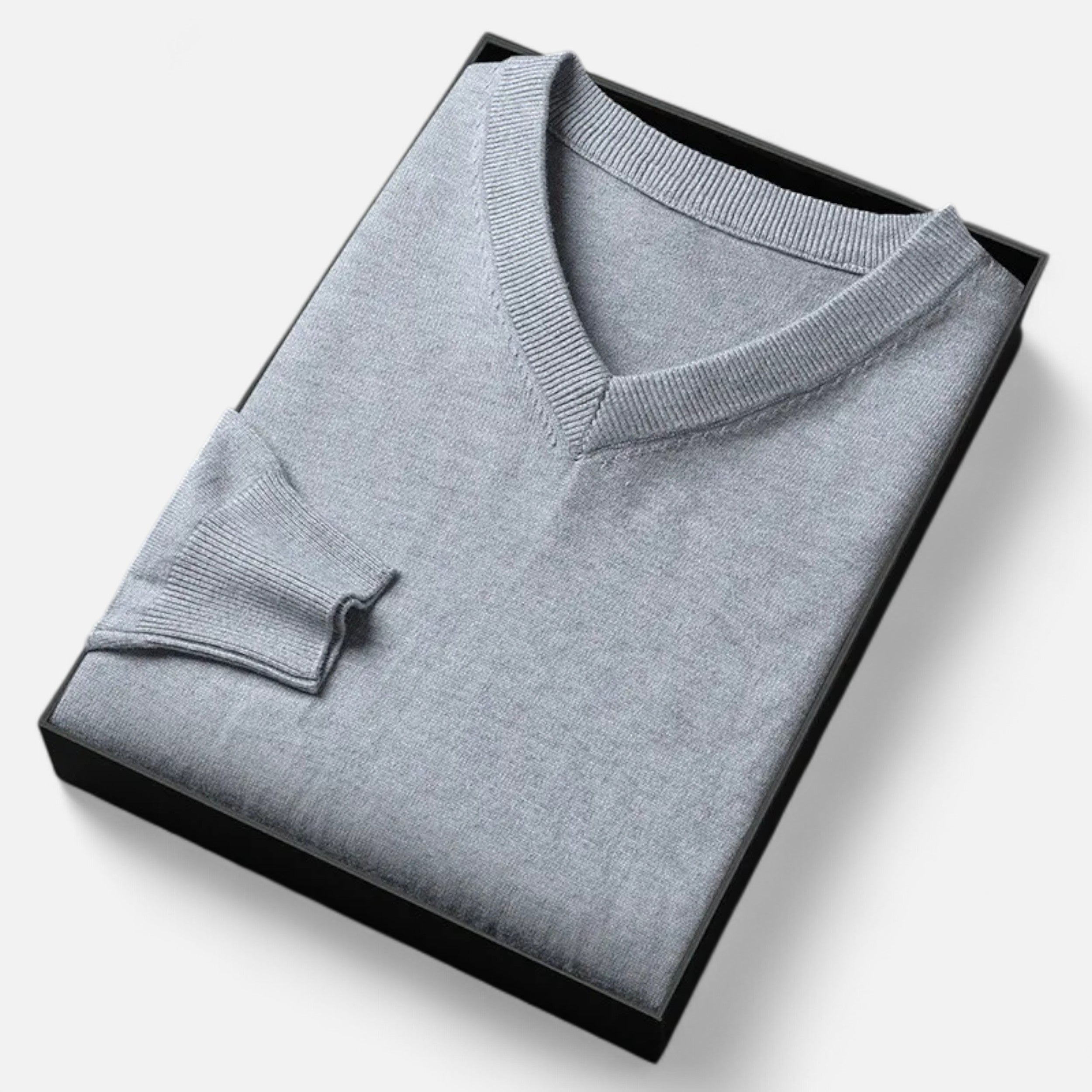 Vitrenzomode | Men’s Polyester Knitted V-Neck Slim Fit Sweater