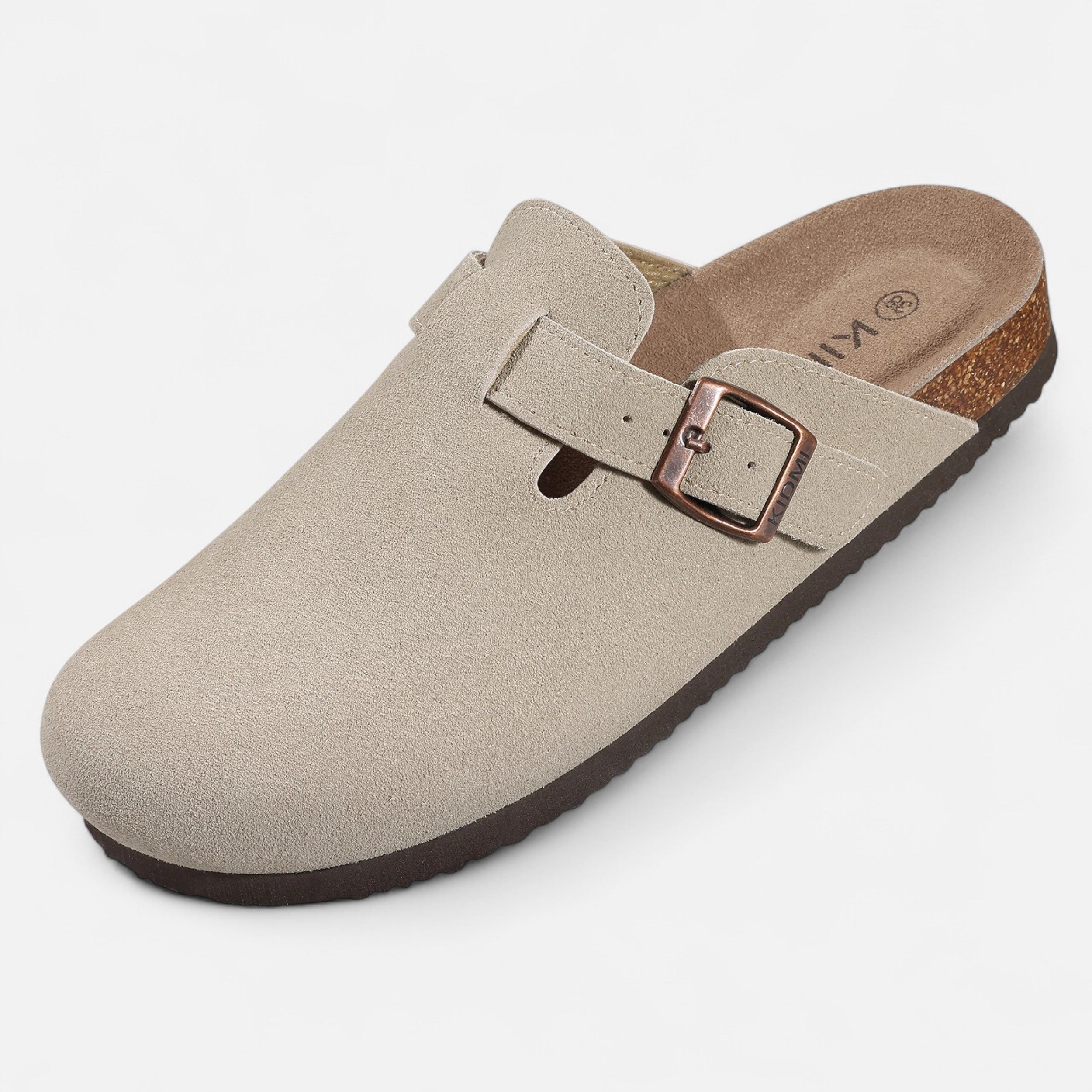 Vitrenzomode | Women’s Suede Cork Insole Mules Sandals