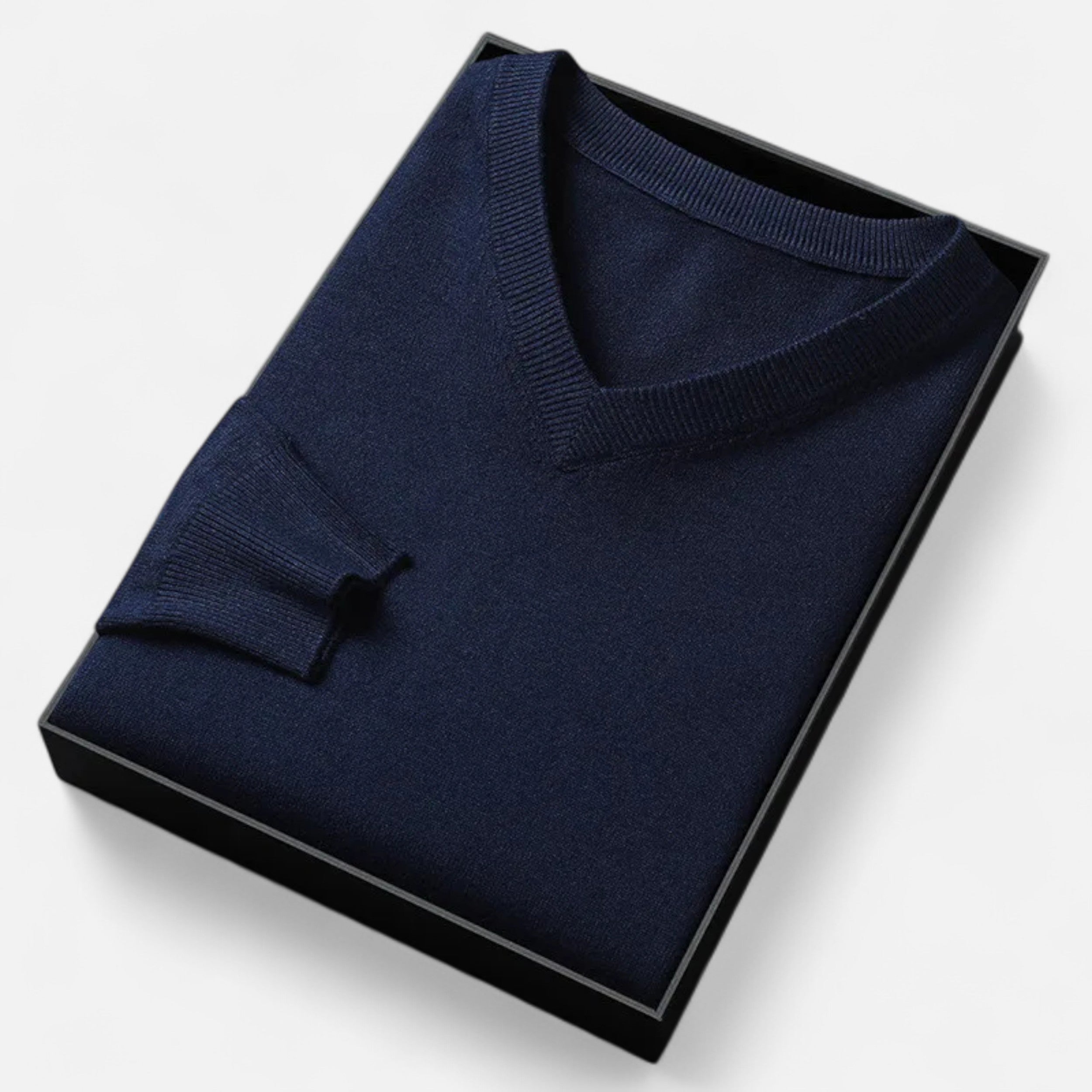 Vitrenzomode | Men’s Polyester Knitted V-Neck Slim Fit Sweater