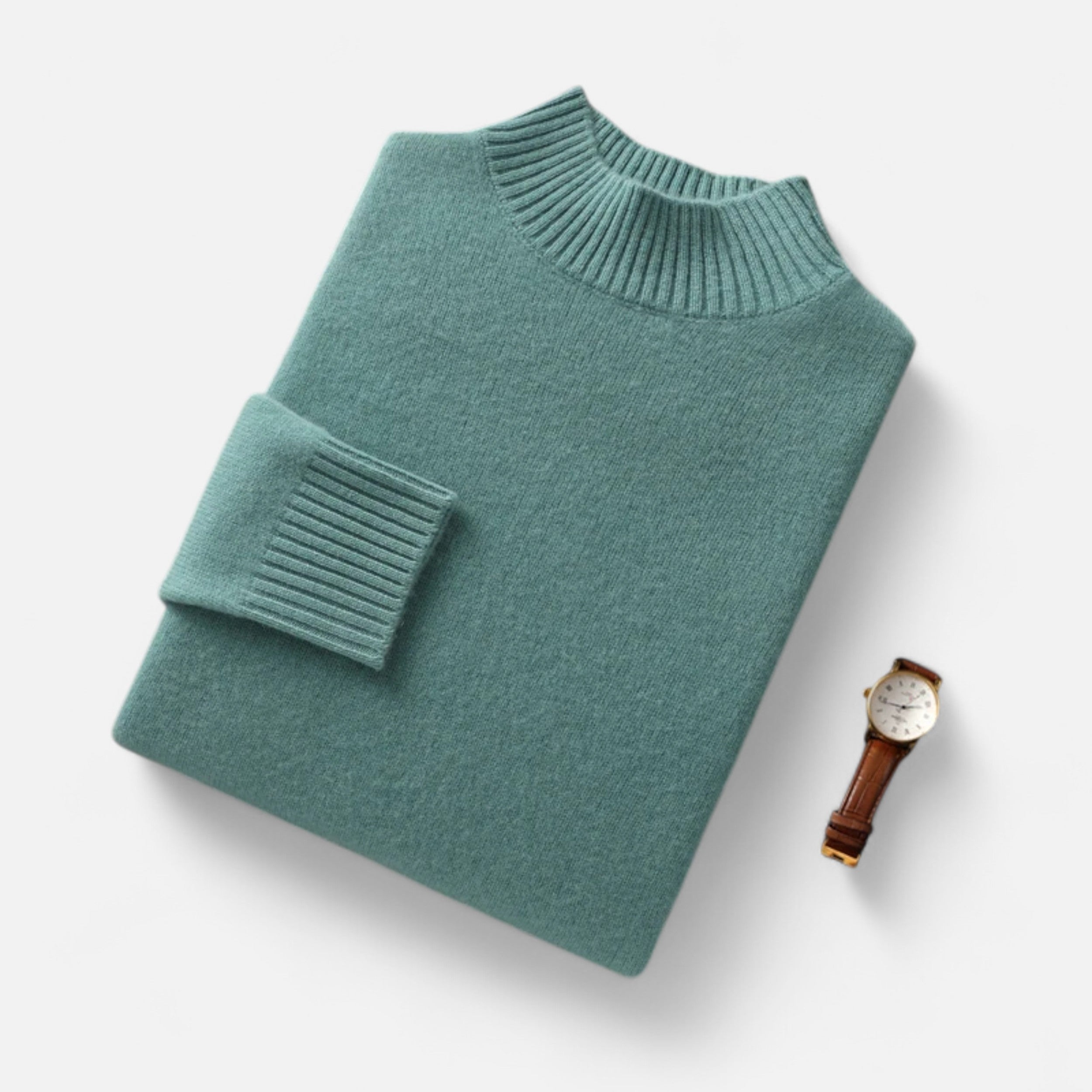 Vitrenzomode | Men’s 100% Wool Knitted High Neck Pullover Sweater
