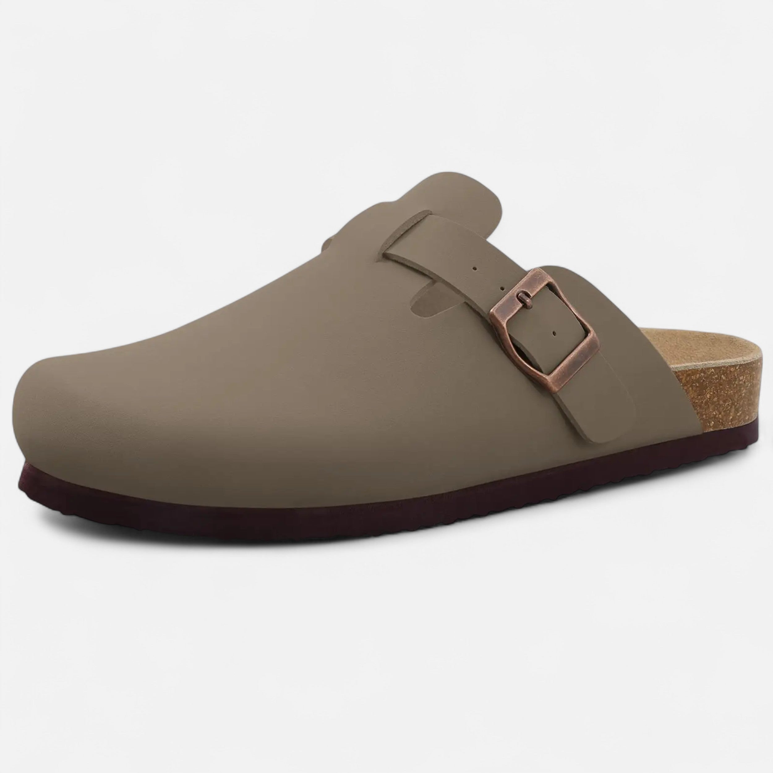 Vitrenzomode | Women’s Suede Cork Insole Mules Sandals