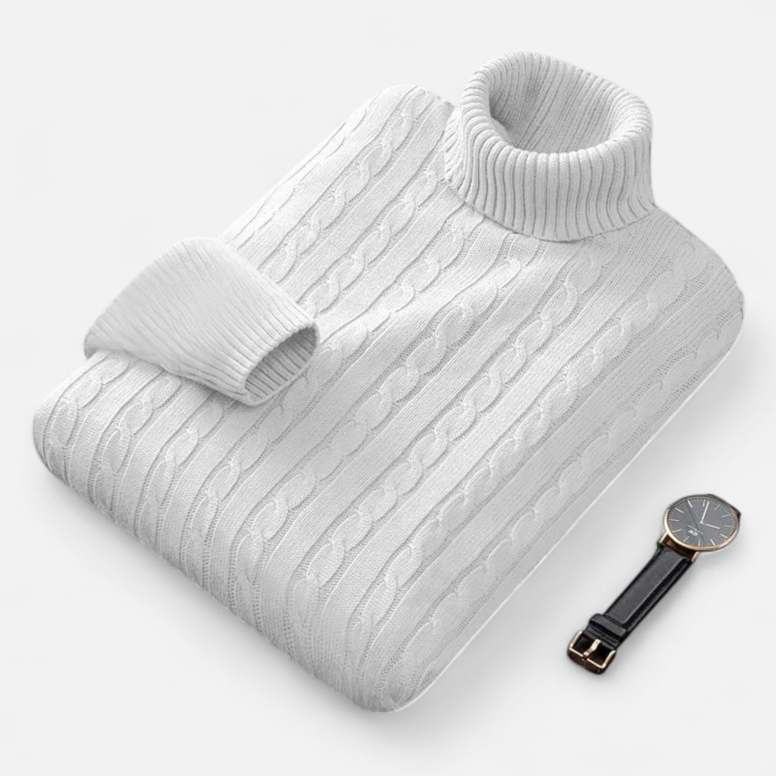 Vitrenzomode | Men’s Wool Knitted Turtleneck Pullover Sweater