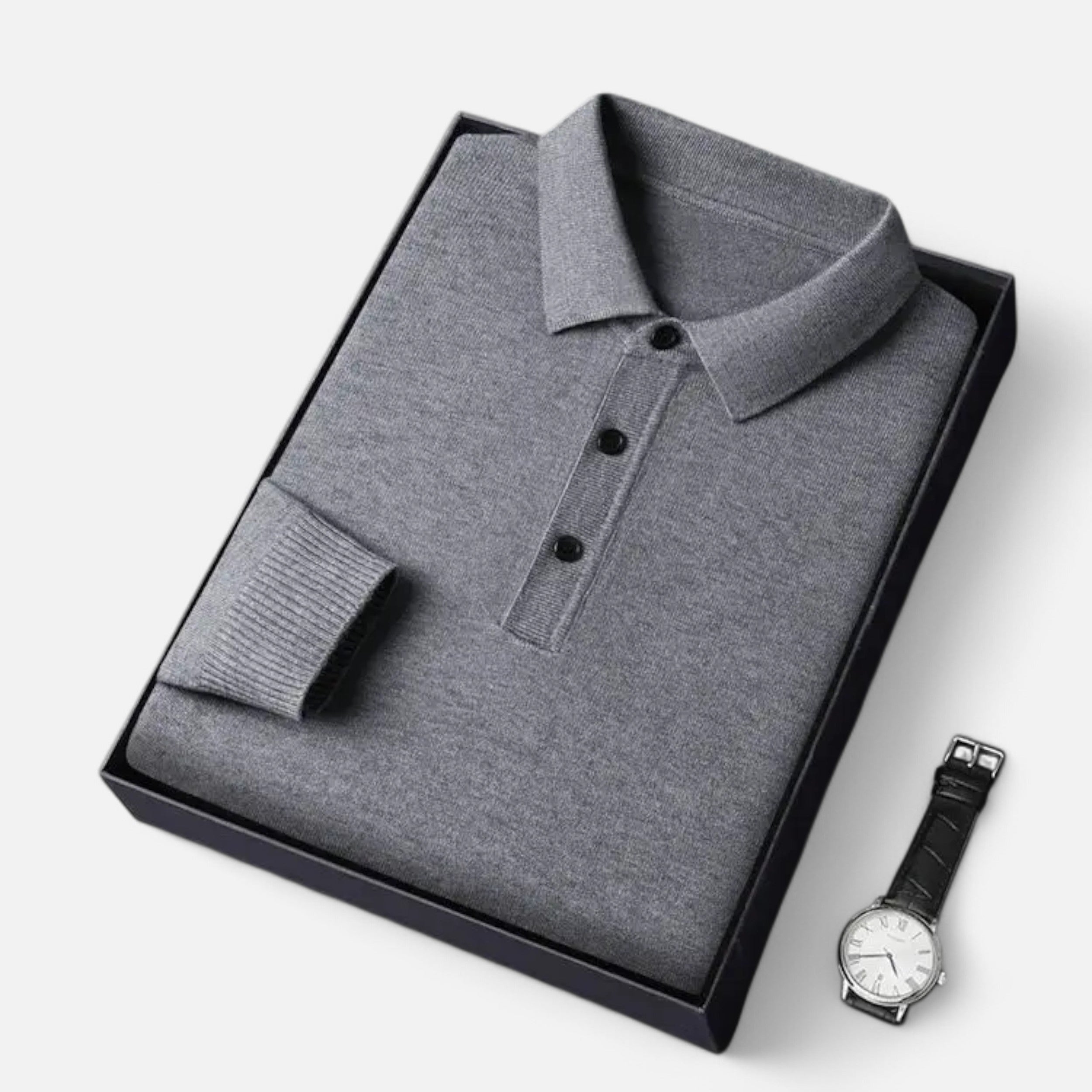 Vitrenzomode | Men’s Polyester Knitted O-Neck Thick Sweater