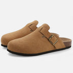 Vitrenzomode | Women’s Suede Cork Insole Mules Sandals