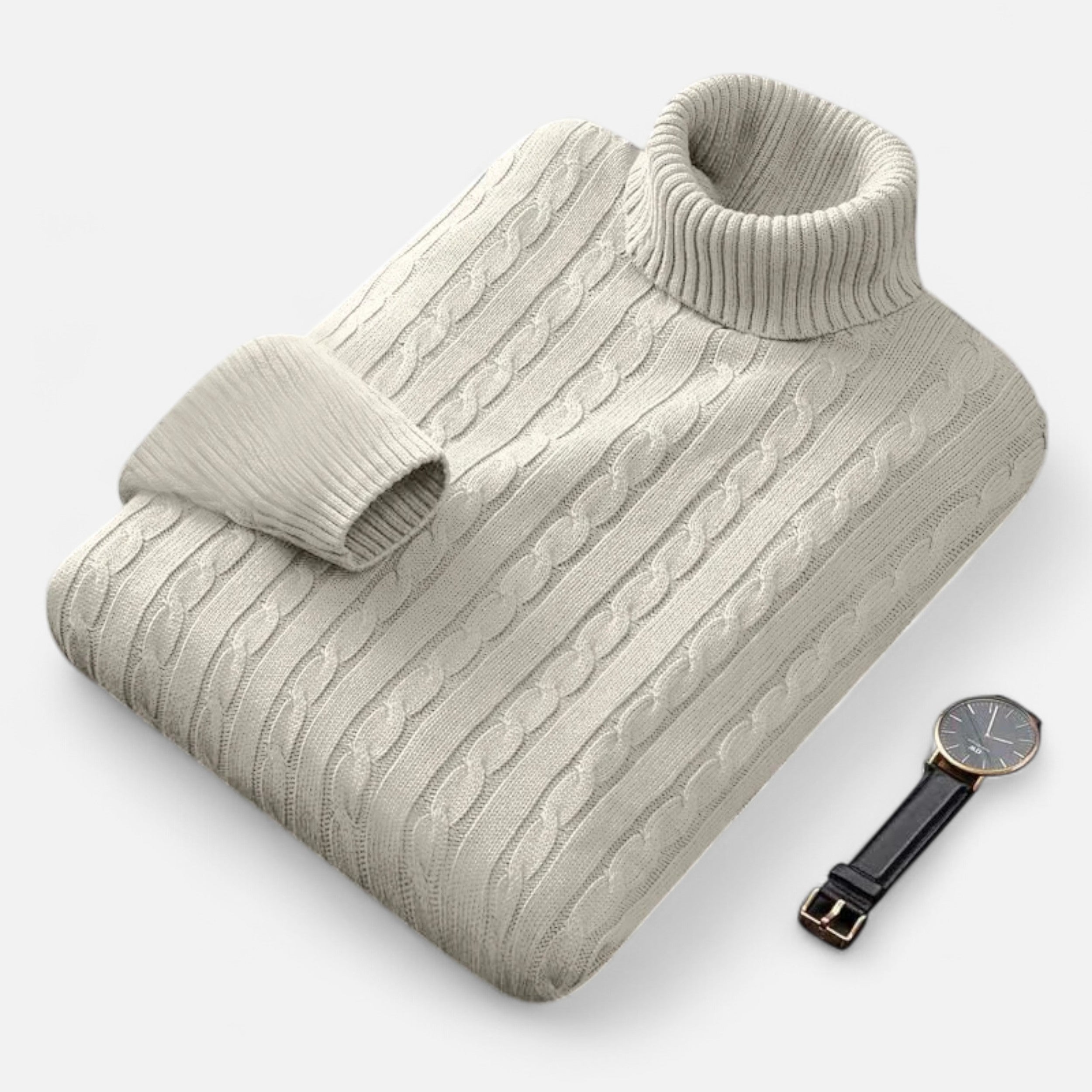 Vitrenzomode | Men’s Wool Knitted Turtleneck Pullover Sweater