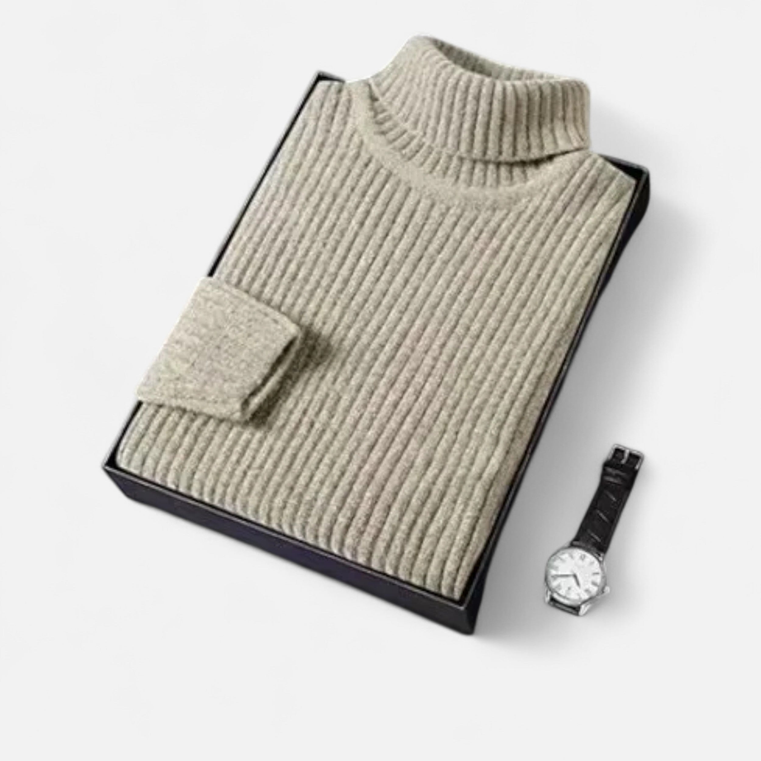 Vitrenzomode | Men’s Wool Knitted Slim Fit Turtleneck Sweater