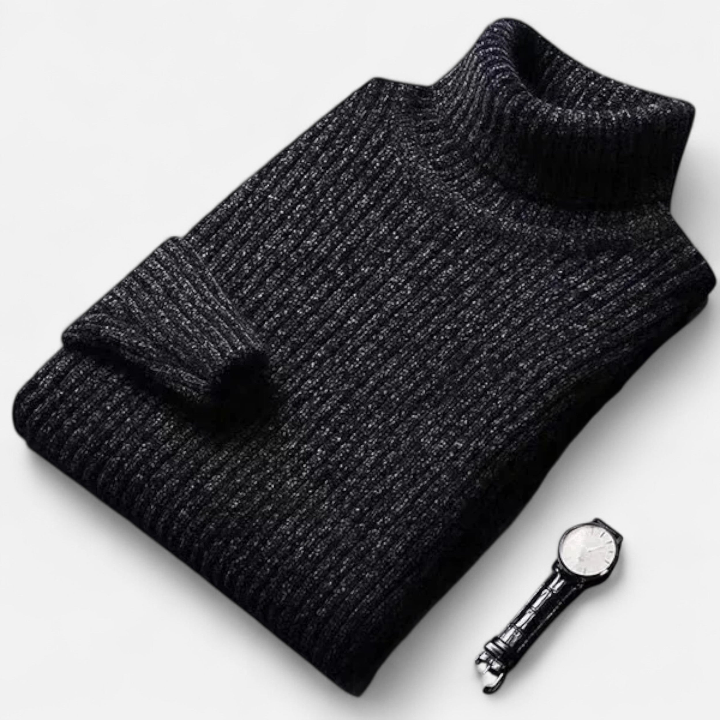 Vitrenzomode | Men’s Wool Knitted Slim Fit Turtleneck Sweater