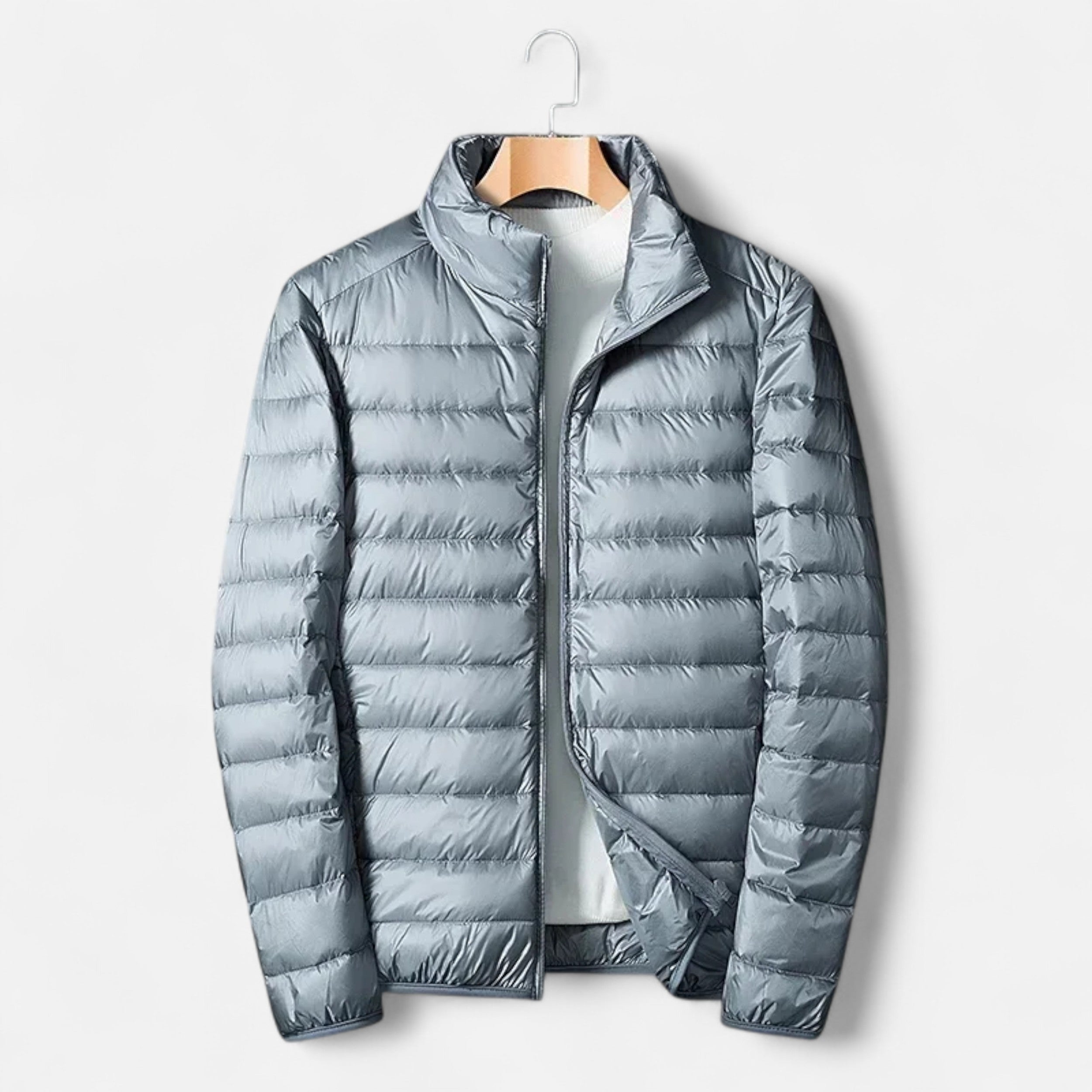 Vitrenzomode | Men’s White Duck Down Lightweight Waterproof Jacket