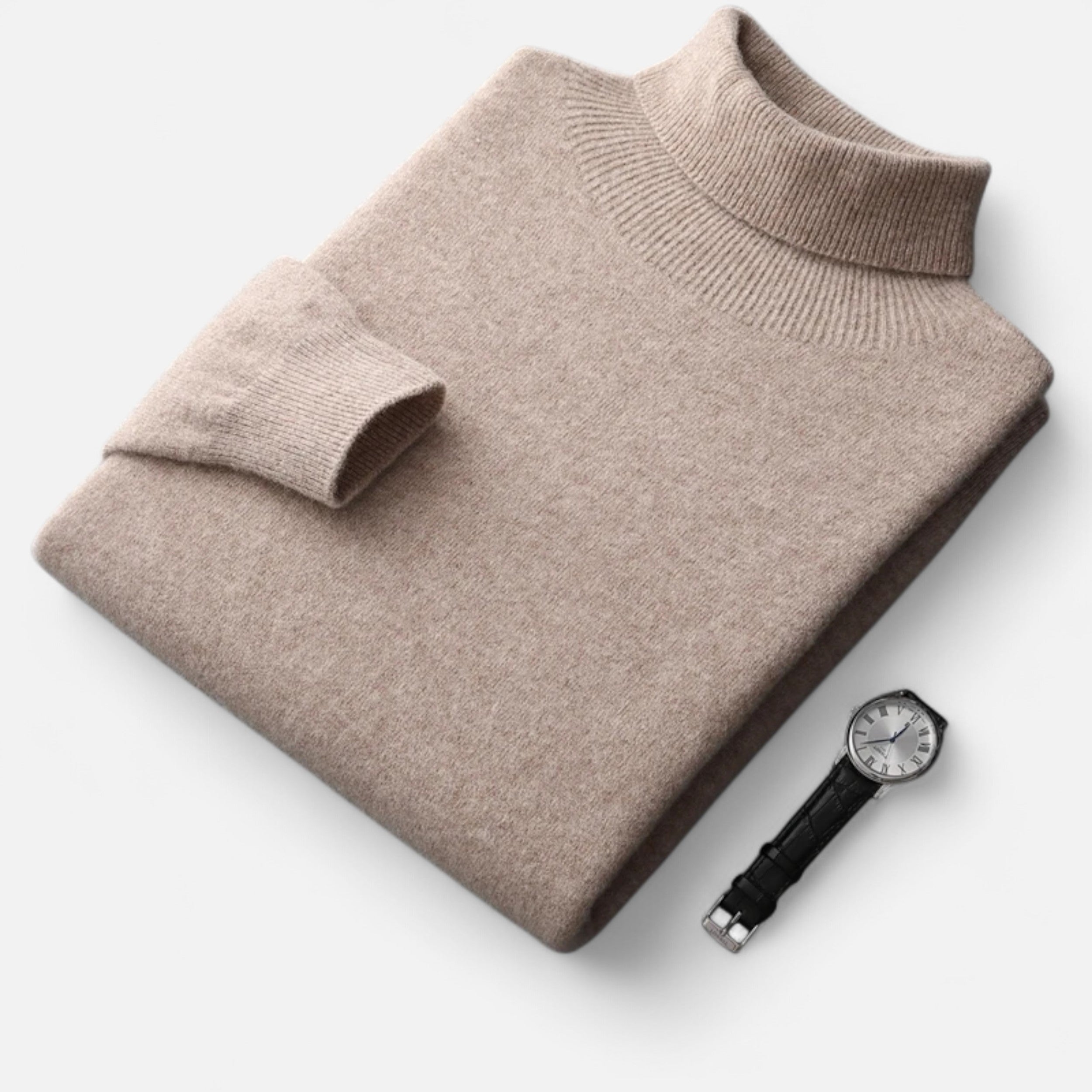 Vitrenzomode | Men’s 100% Australian Merino Wool Turtleneck Pullover Sweater