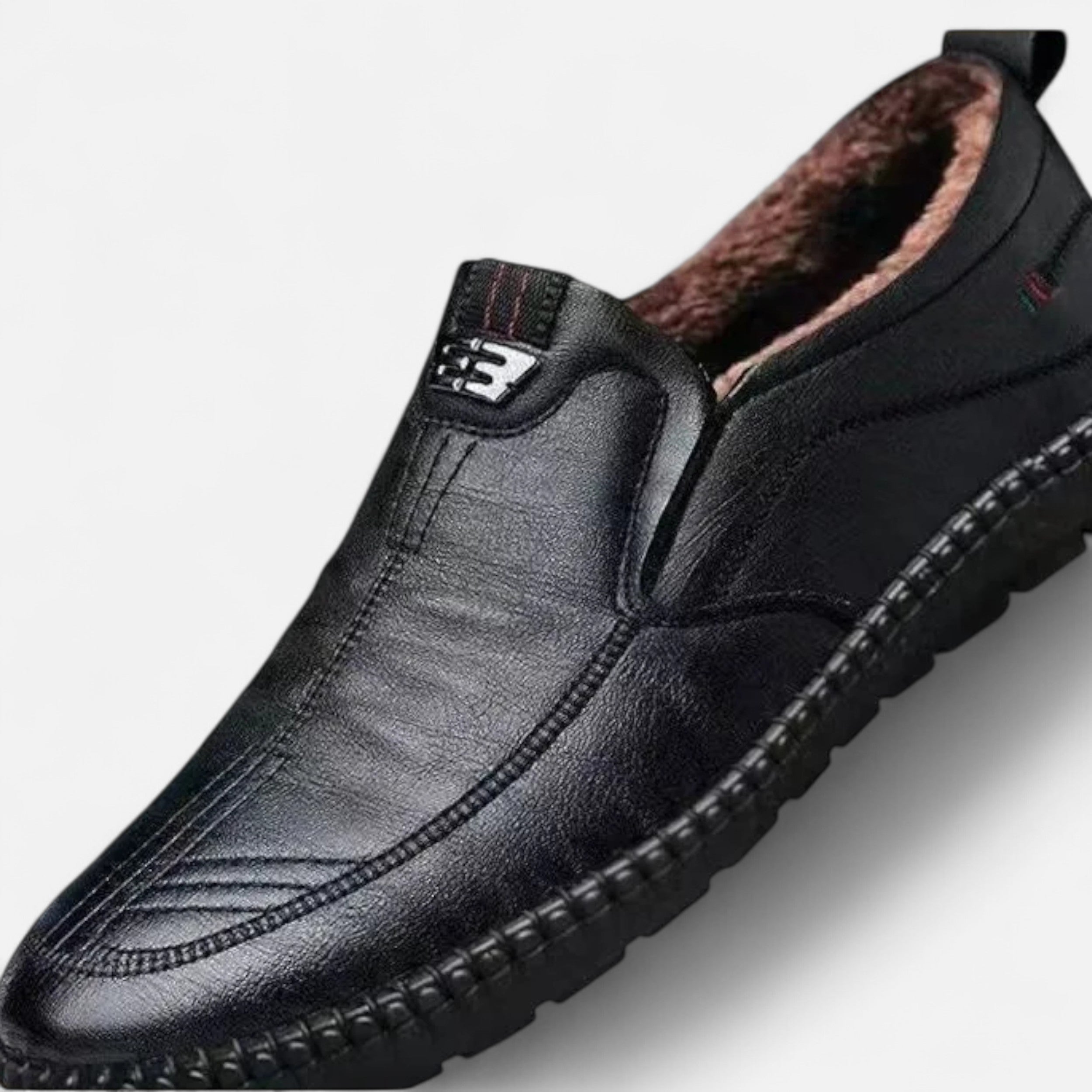 Vitrenzomode | Men’s PU Leather Slip On Loafers with Genuine Leather Lining
