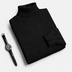 Vitrenzomode | Men’s Knitted Polyester Slim Fit Turtleneck Sweater