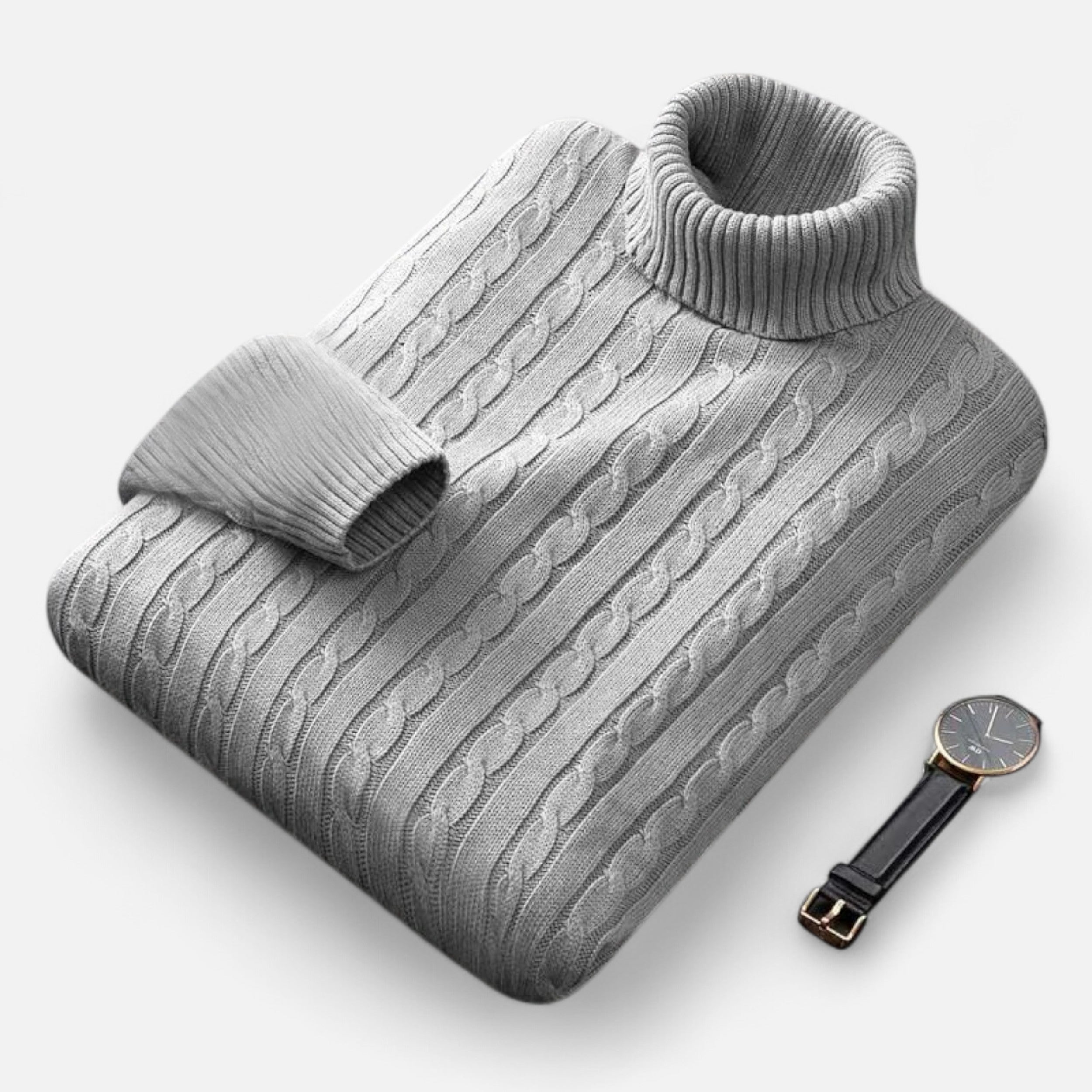 Vitrenzomode | Men’s Wool Knitted Turtleneck Pullover Sweater