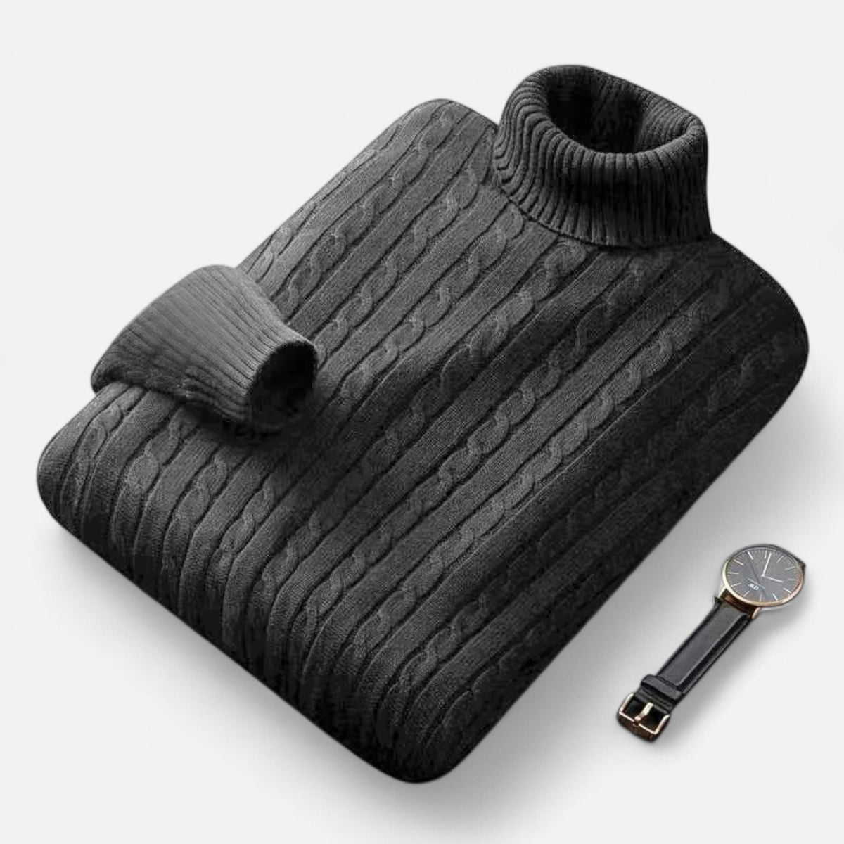 Vitrenzomode | Men’s Wool Knitted Turtleneck Pullover Sweater