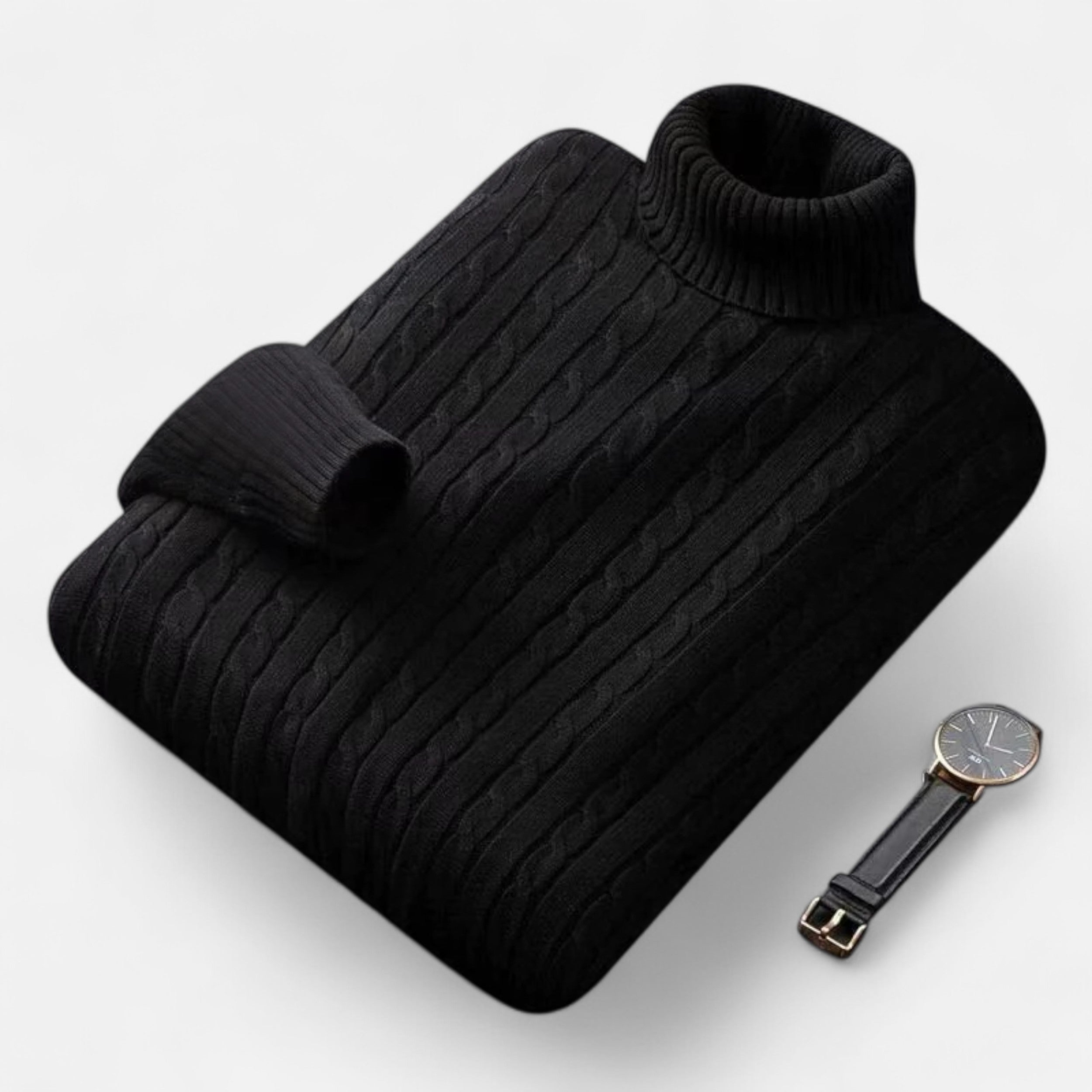 Vitrenzomode | Men’s Wool Knitted Turtleneck Pullover Sweater