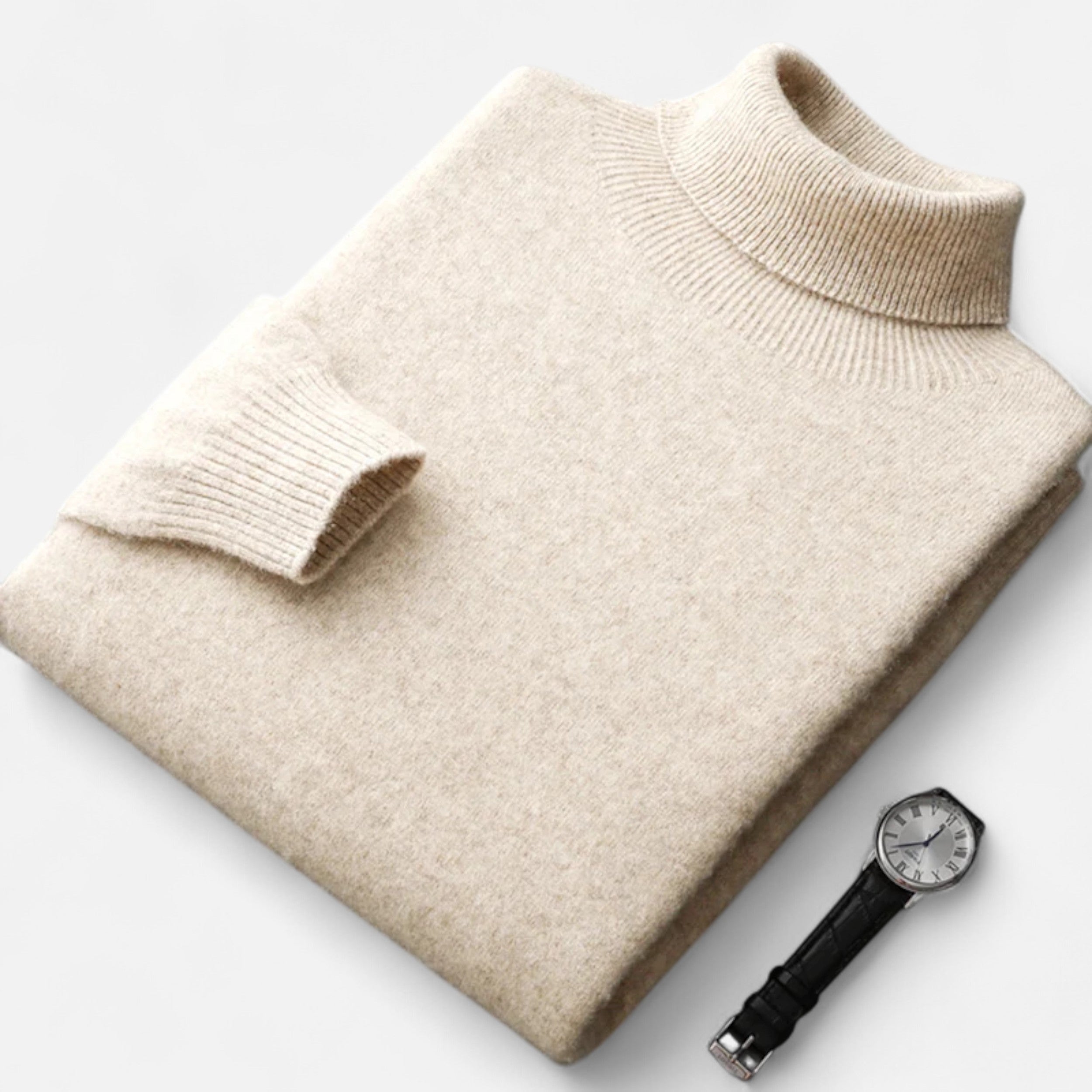 Vitrenzomode | Men’s 100% Australian Merino Wool Turtleneck Pullover Sweater