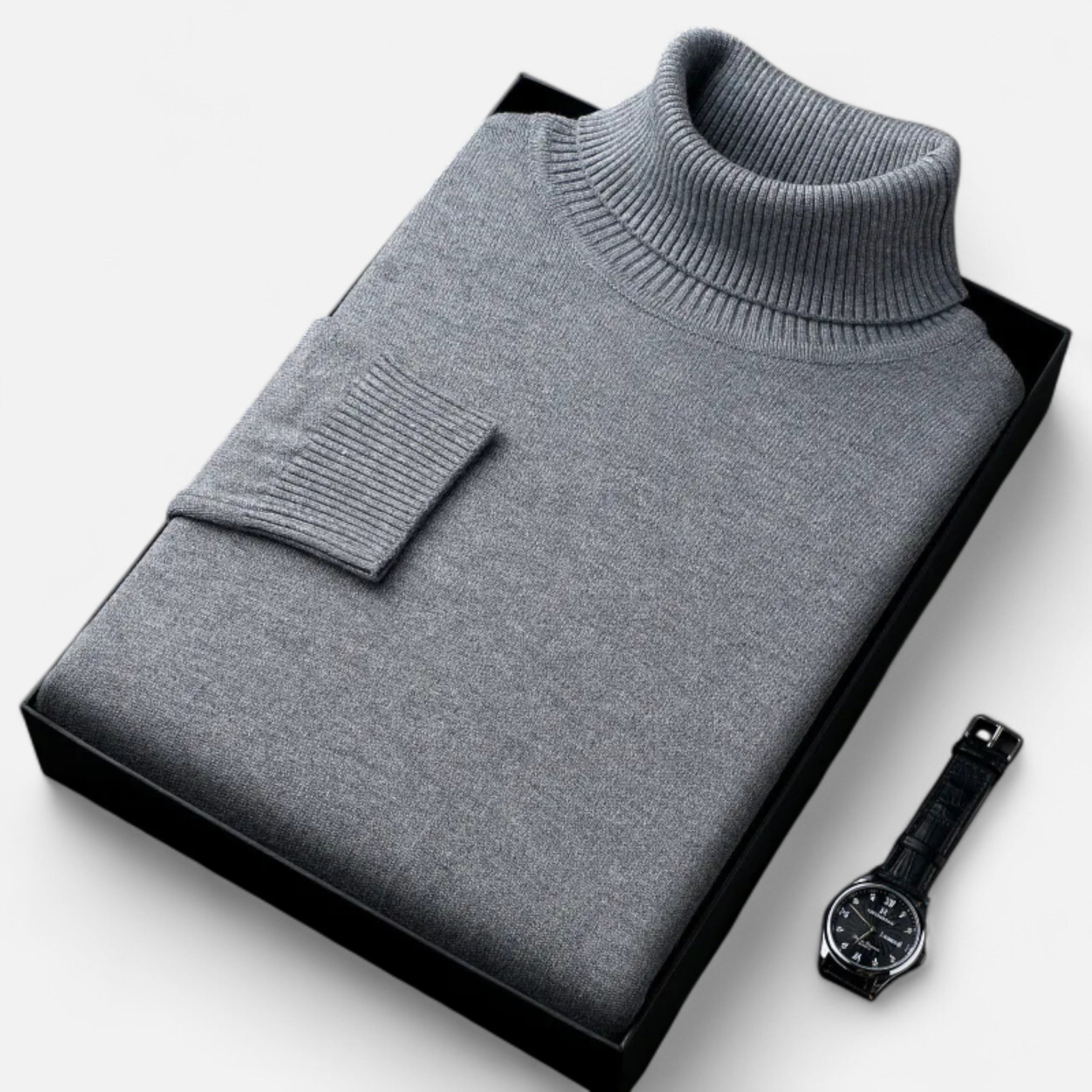 Vitrenzomode | Men’s Polyester Knitted Turtleneck Pullover Sweater