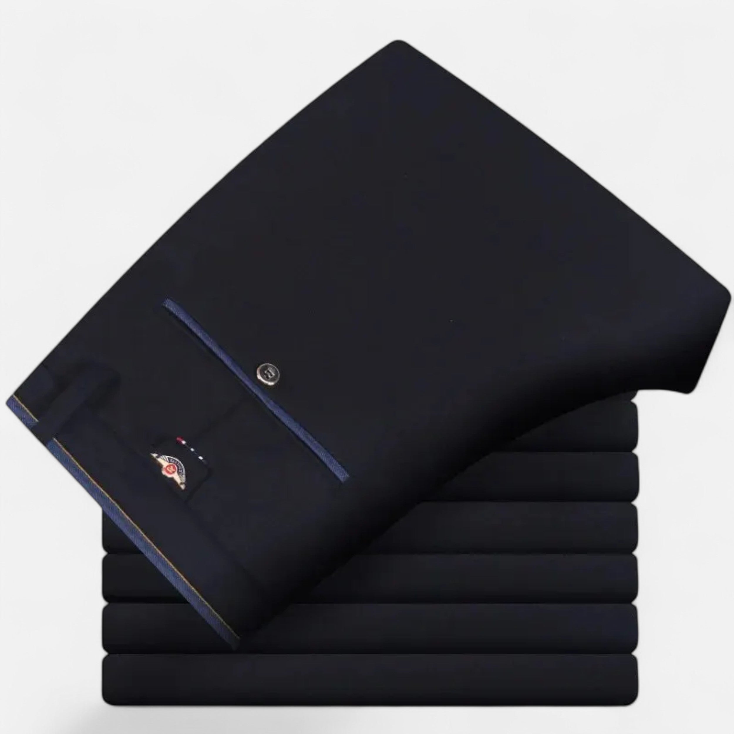 Vitrenzomode | Men’s Polyester Elastic Straight Business Casual Pants