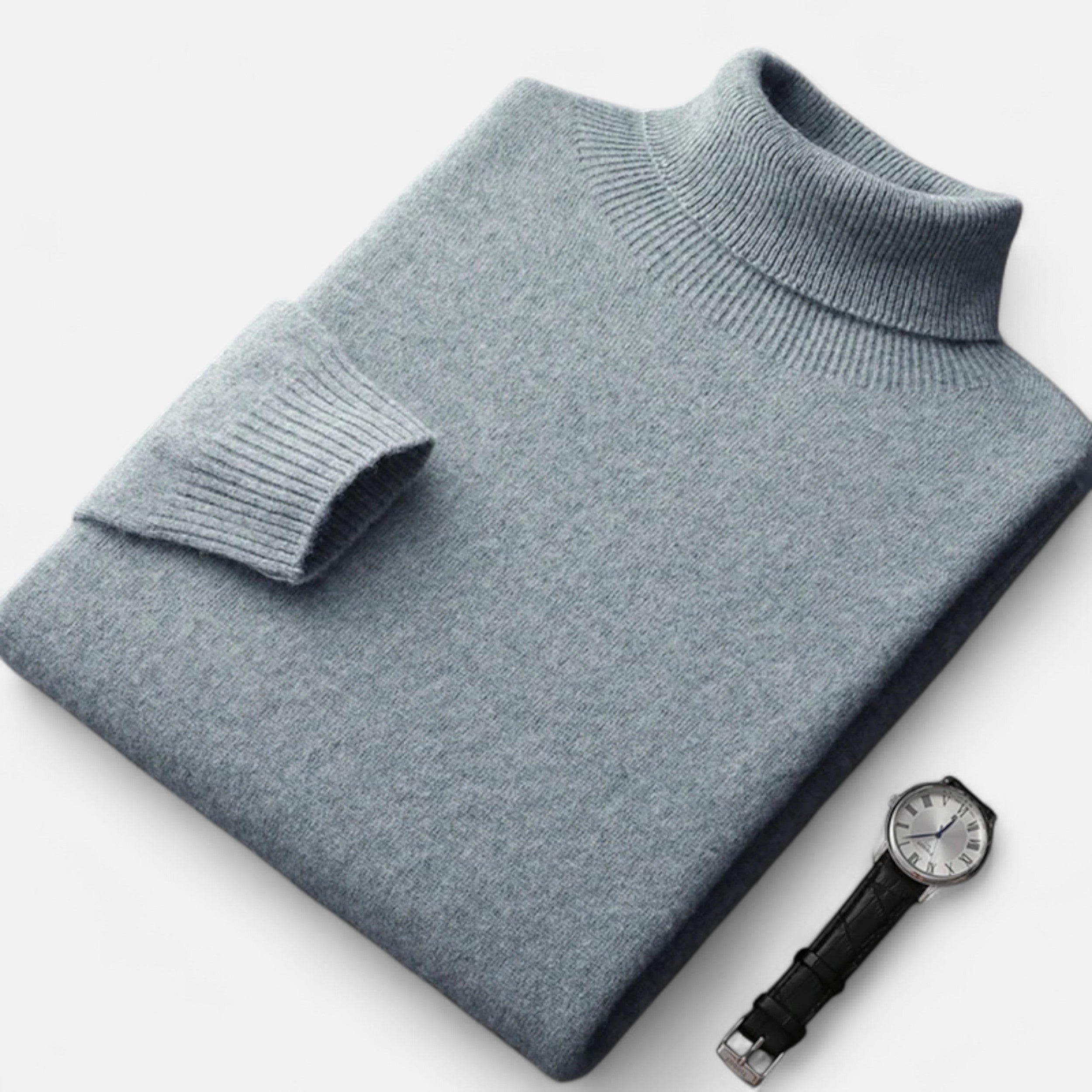 Vitrenzomode | Men’s 100% Australian Merino Wool Turtleneck Pullover Sweater