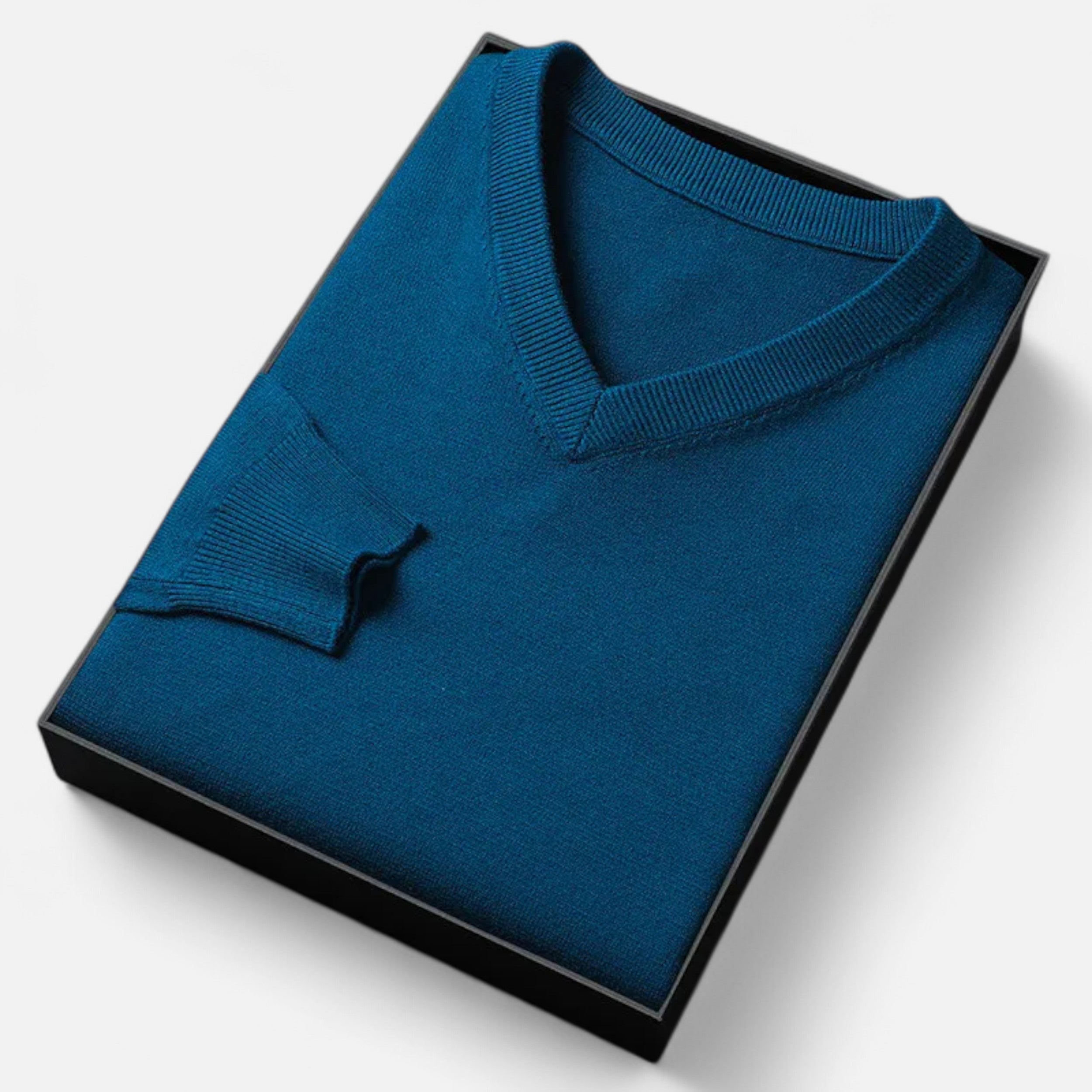 Vitrenzomode | Men’s Polyester Knitted V-Neck Slim Fit Sweater