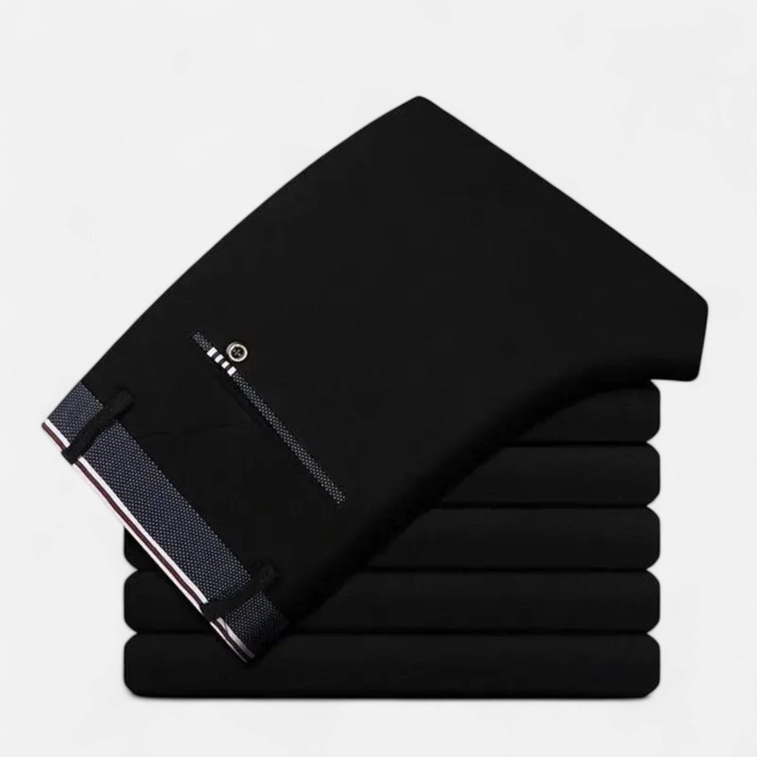 Vitrenzomode | Men’s Polyester Elastic Straight Business Casual Pants