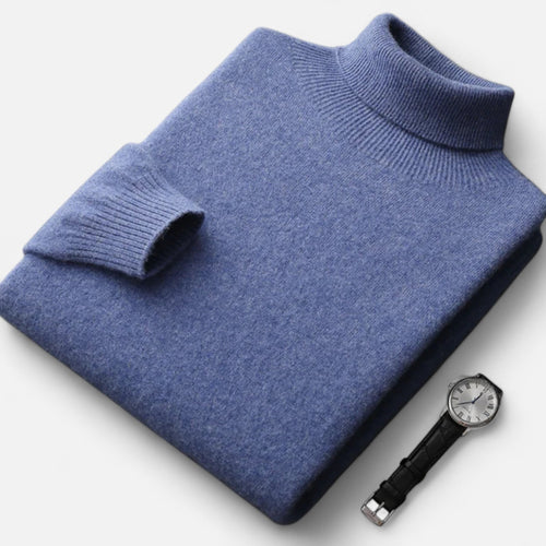 Vitrenzomode | Men’s 100% Australian Merino Wool Turtleneck Pullover Sweater