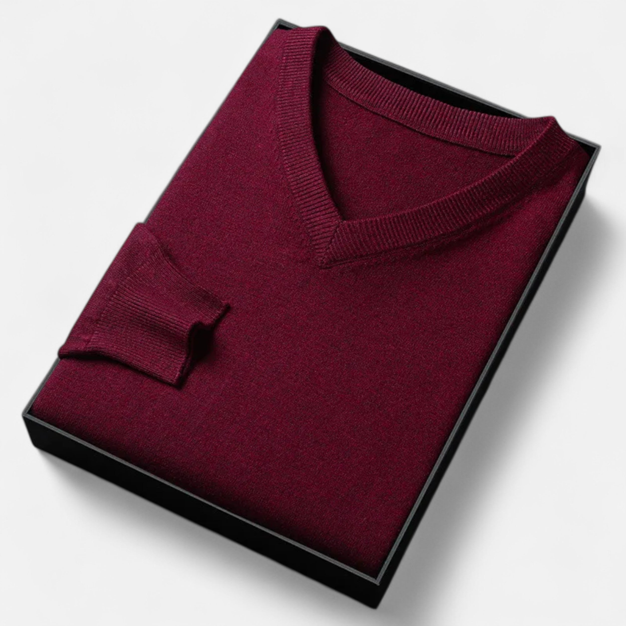 Vitrenzomode | Men’s Polyester Knitted V-Neck Slim Fit Sweater