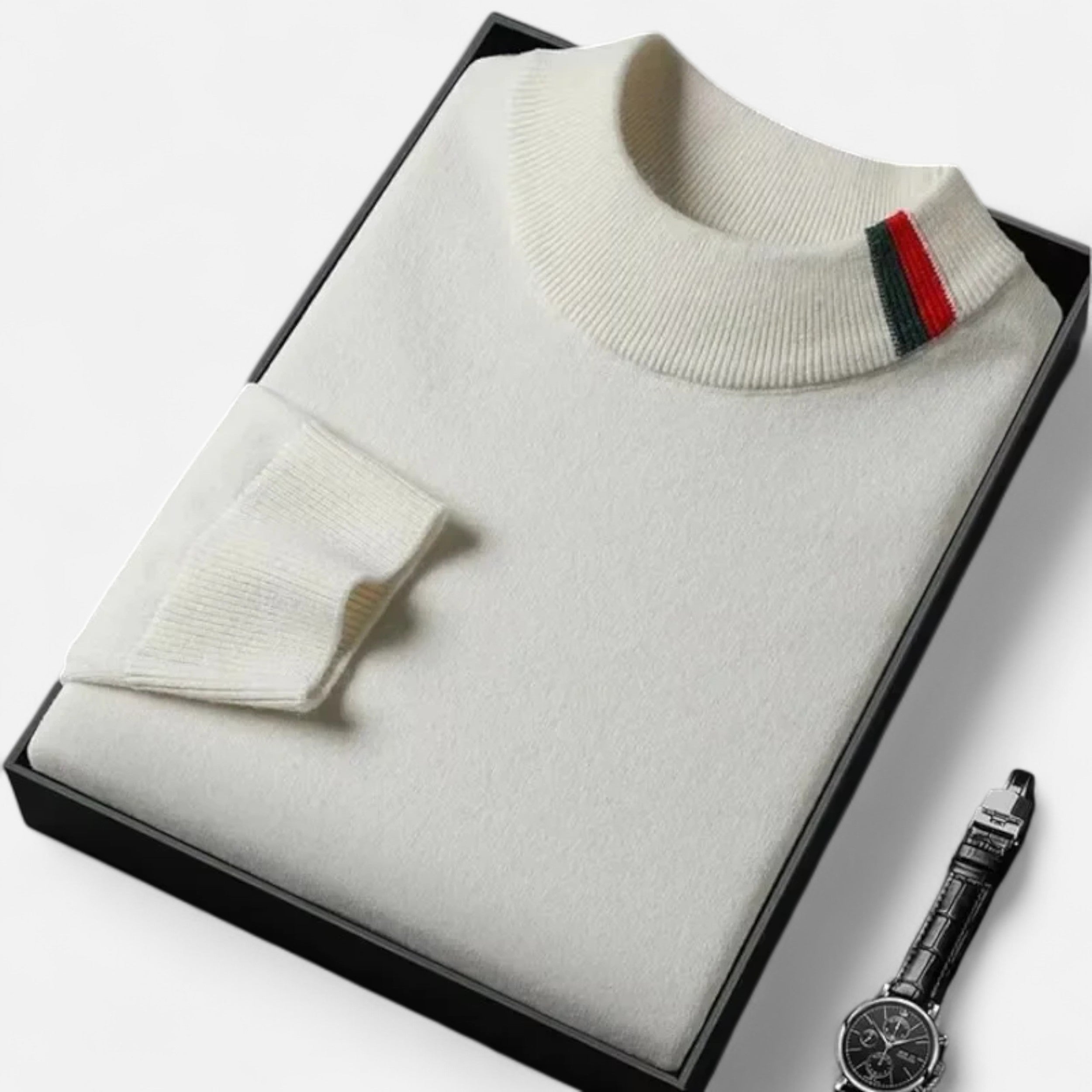 Vitrenzomode | Men’s Knitted Round Neck Printed Woolen Sweater