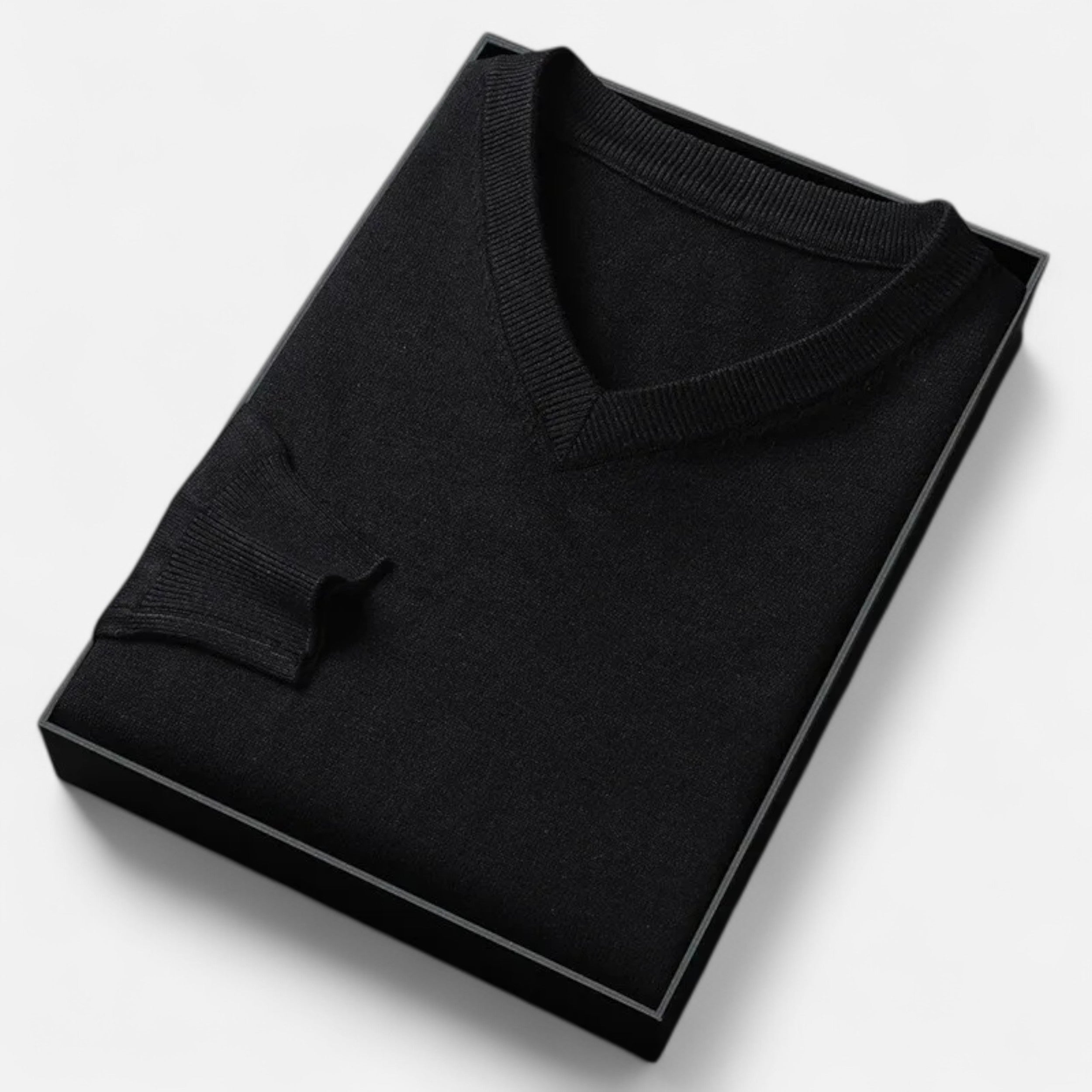 Vitrenzomode | Men’s Polyester Knitted V-Neck Slim Fit Sweater