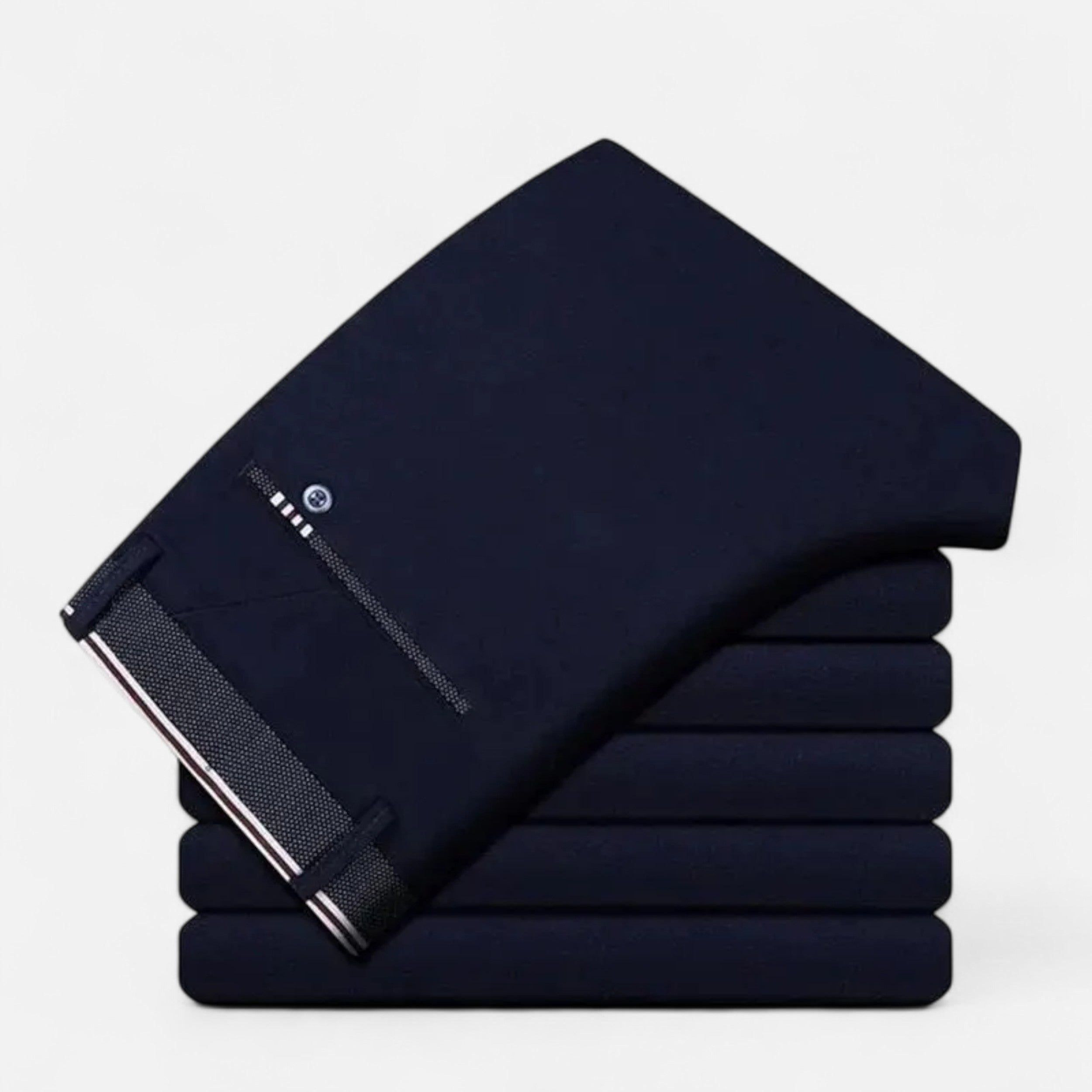 Vitrenzomode | Men’s Polyester Elastic Straight Business Casual Pants