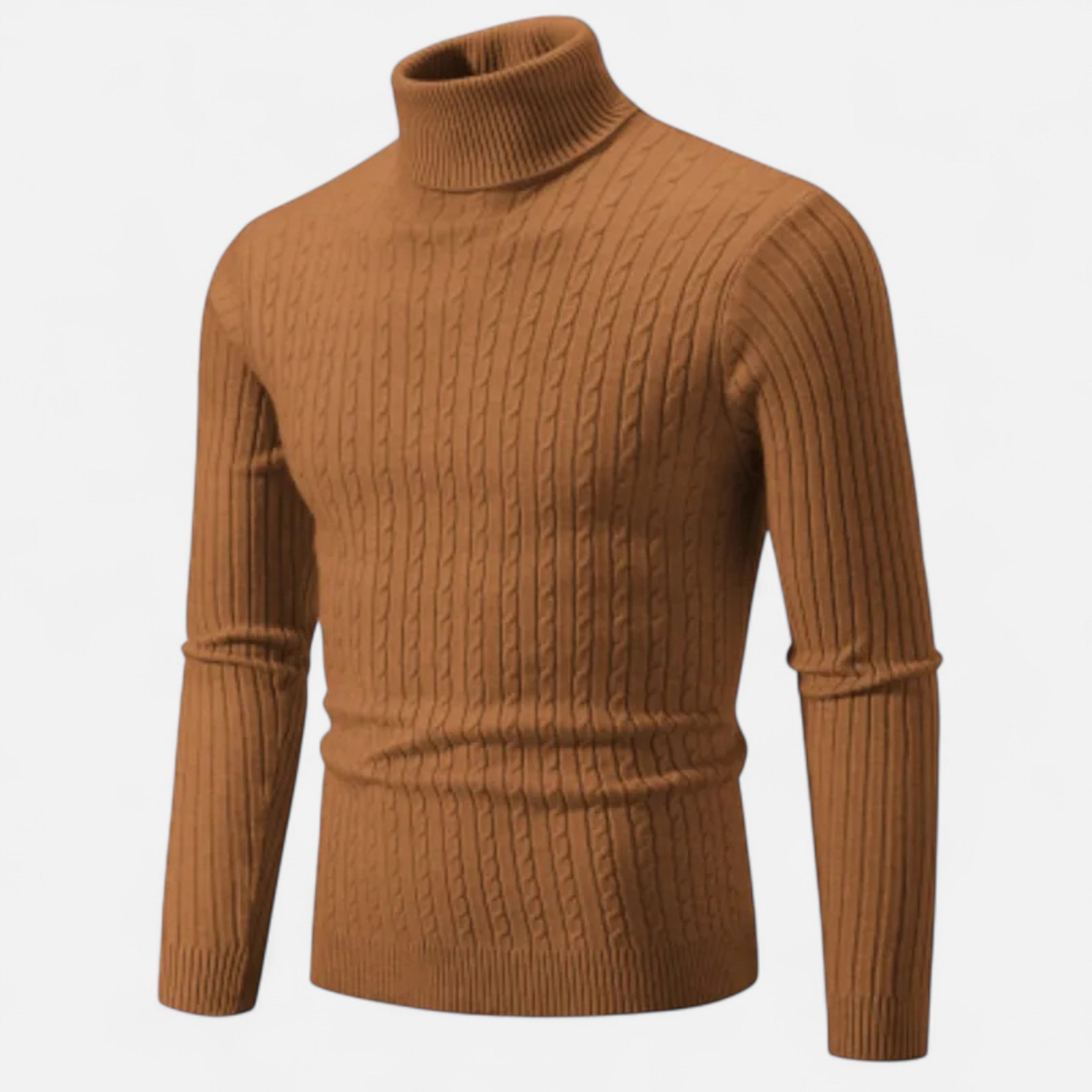 Vitrenzomode | Men’s Polyester Knitted Turtleneck Sweater