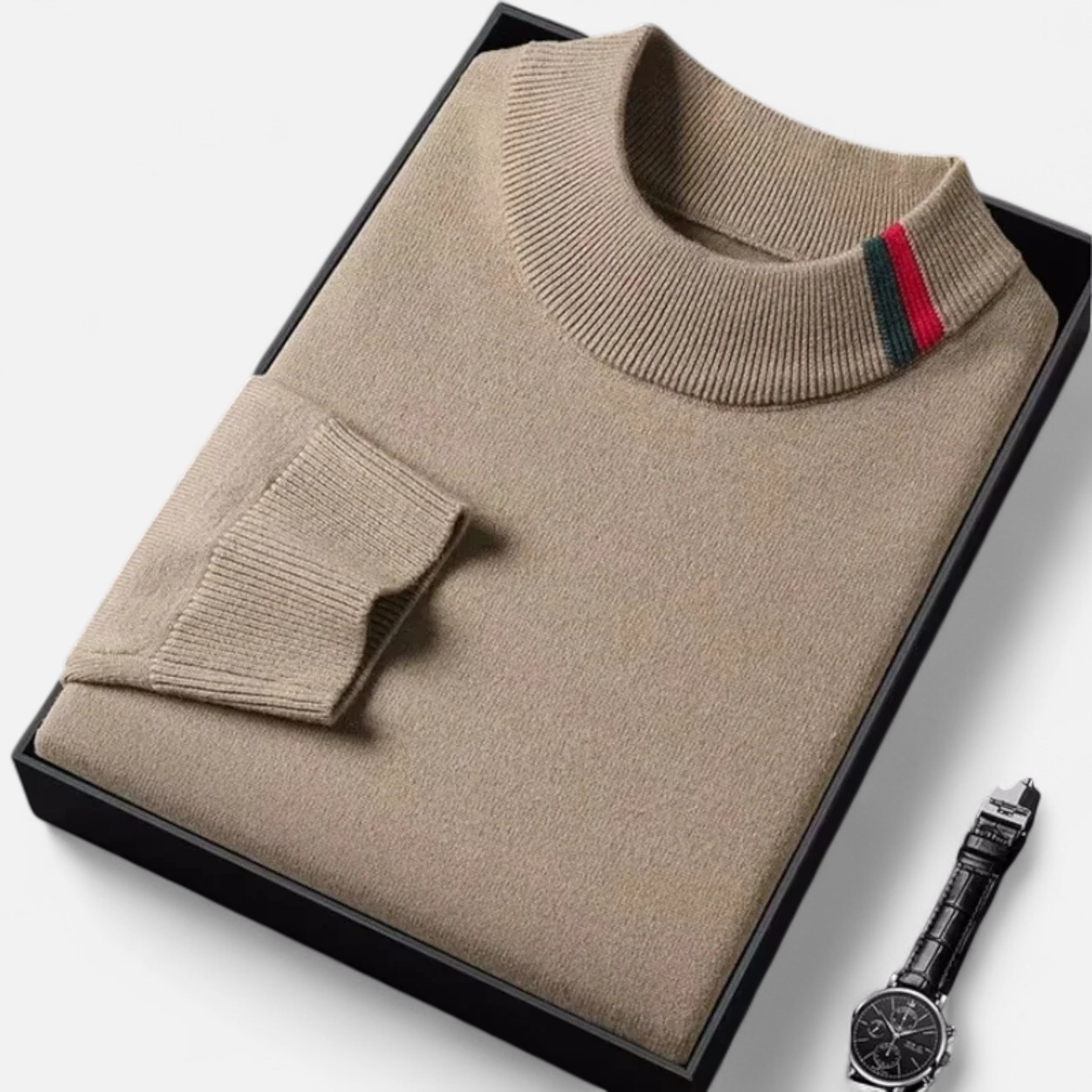 Vitrenzomode | Men’s Knitted Round Neck Printed Woolen Sweater