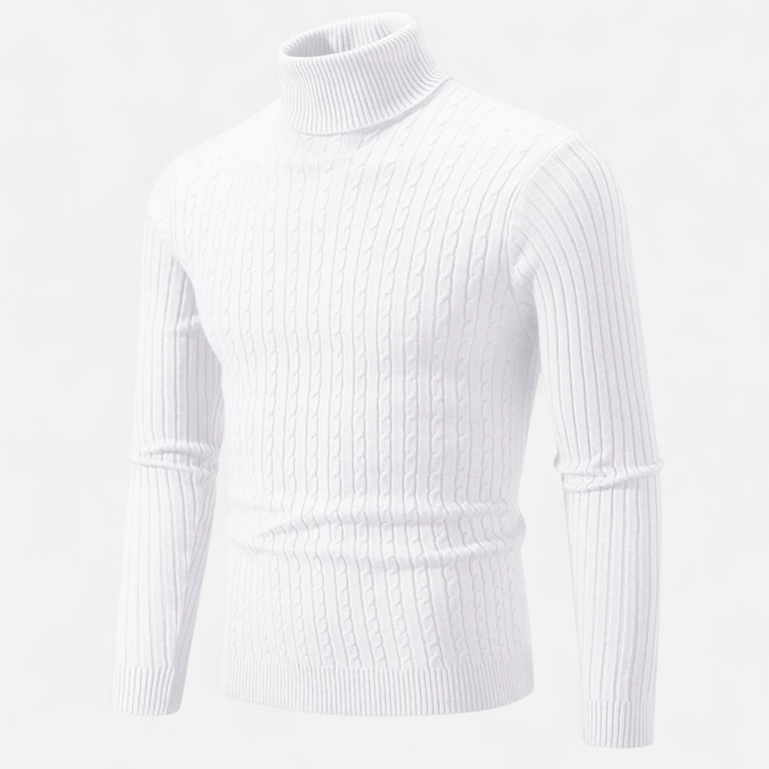 Vitrenzomode | Men’s Polyester Knitted Turtleneck Sweater