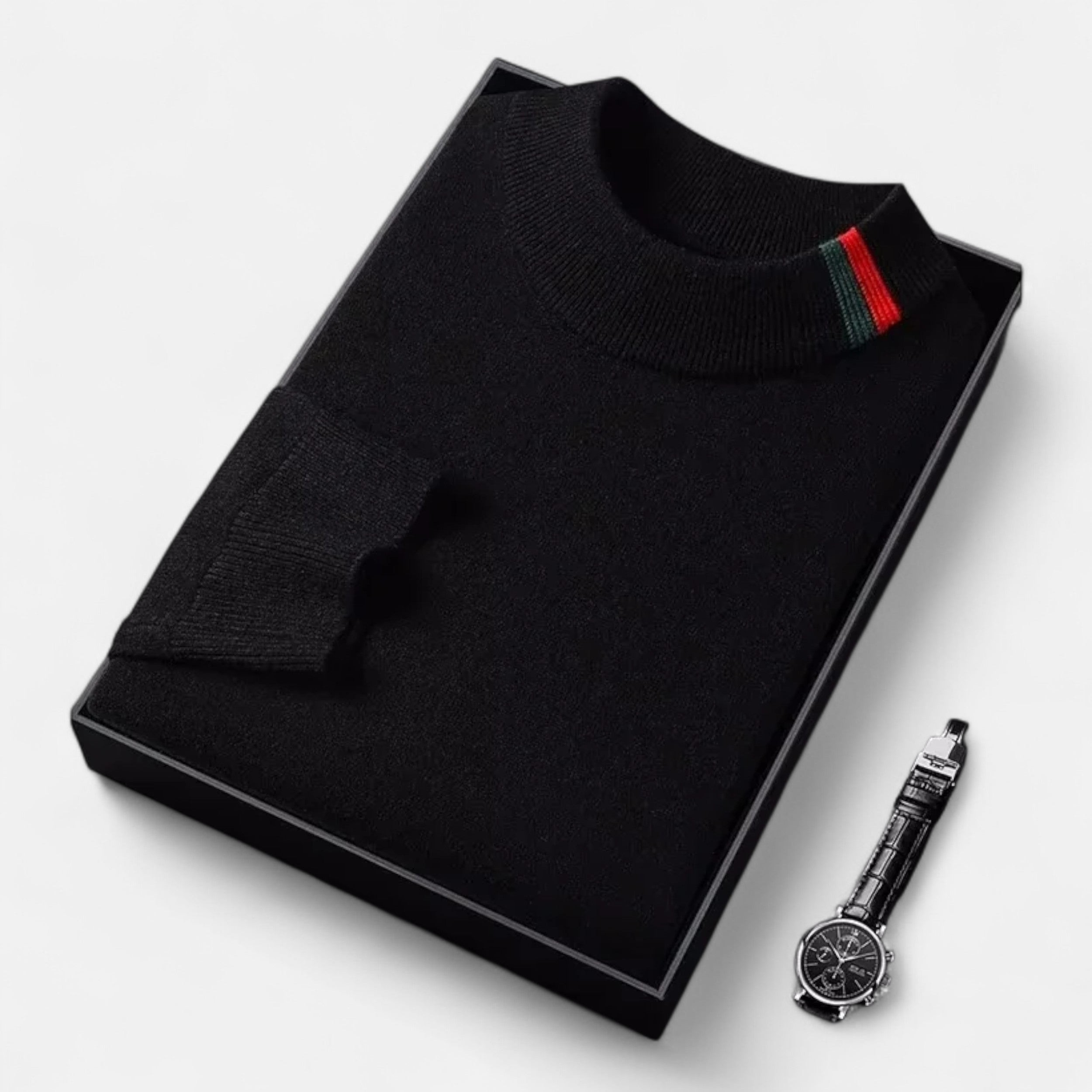 Vitrenzomode | Men’s Knitted Round Neck Printed Woolen Sweater
