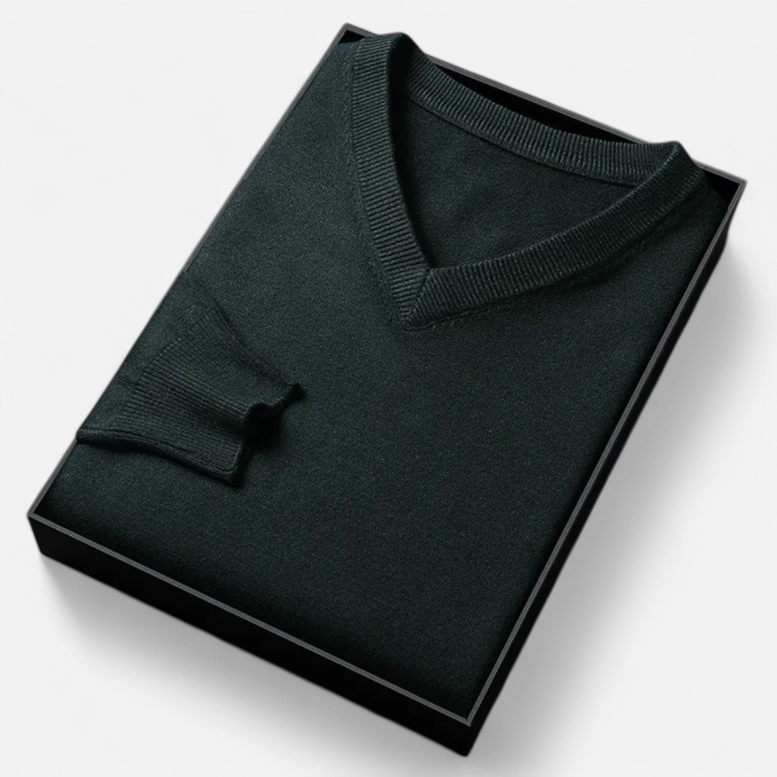 Vitrenzomode | Men’s Polyester Knitted V-Neck Slim Fit Sweater