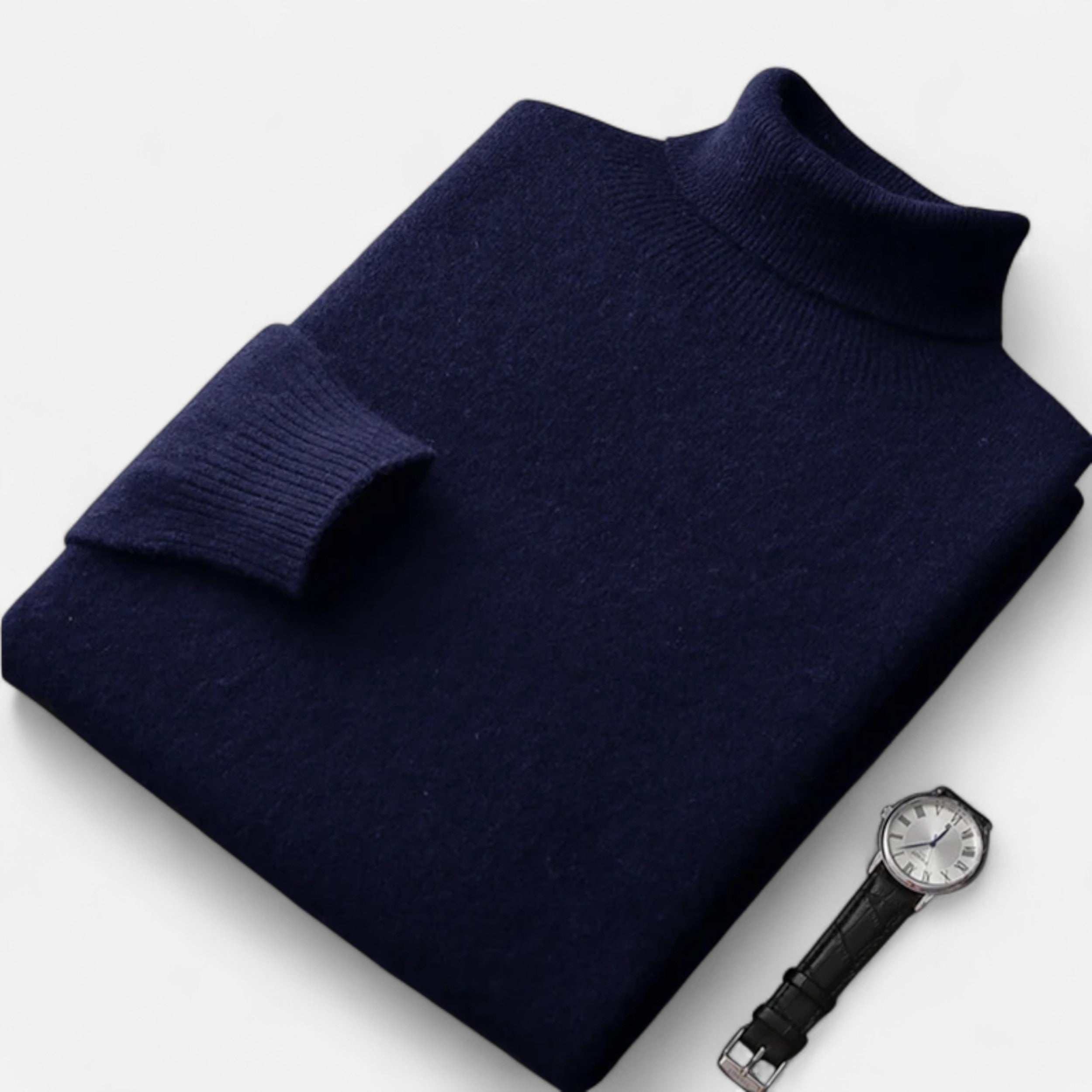 Vitrenzomode | Men’s 100% Australian Merino Wool Turtleneck Pullover Sweater
