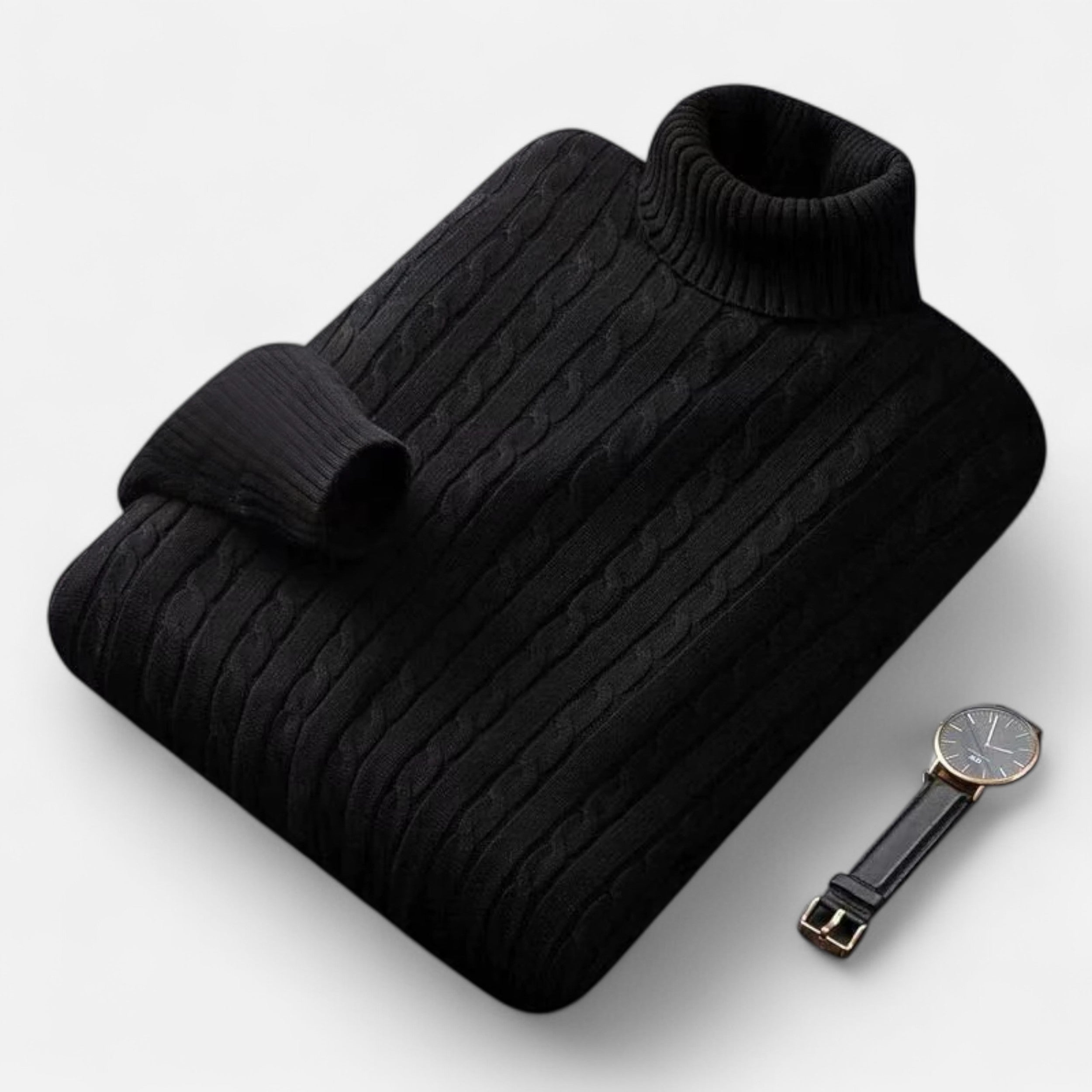 Vitrenzomode | Men’s Wool Knitted Turtleneck Pullover Sweater