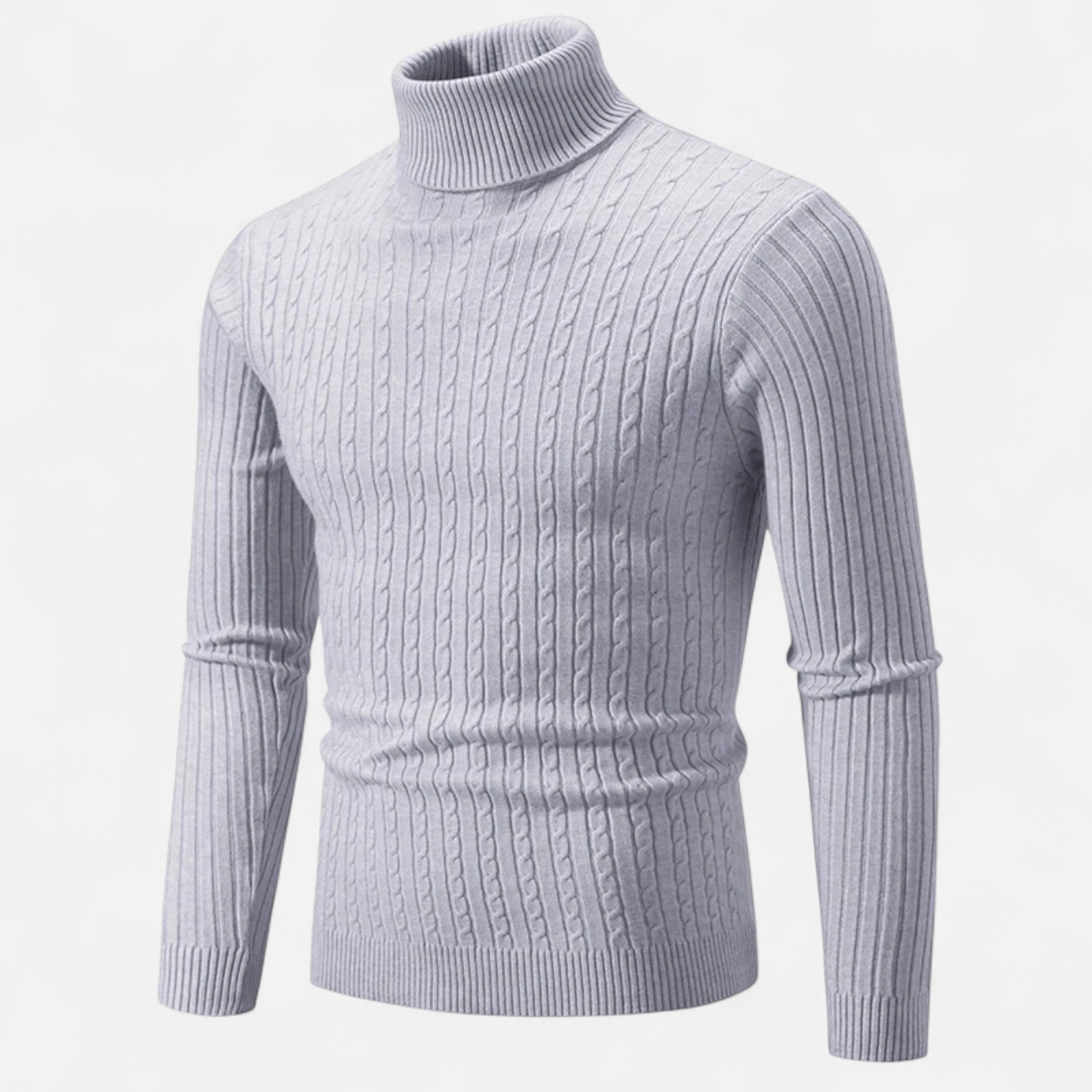 Vitrenzomode | Men’s Polyester Knitted Turtleneck Sweater