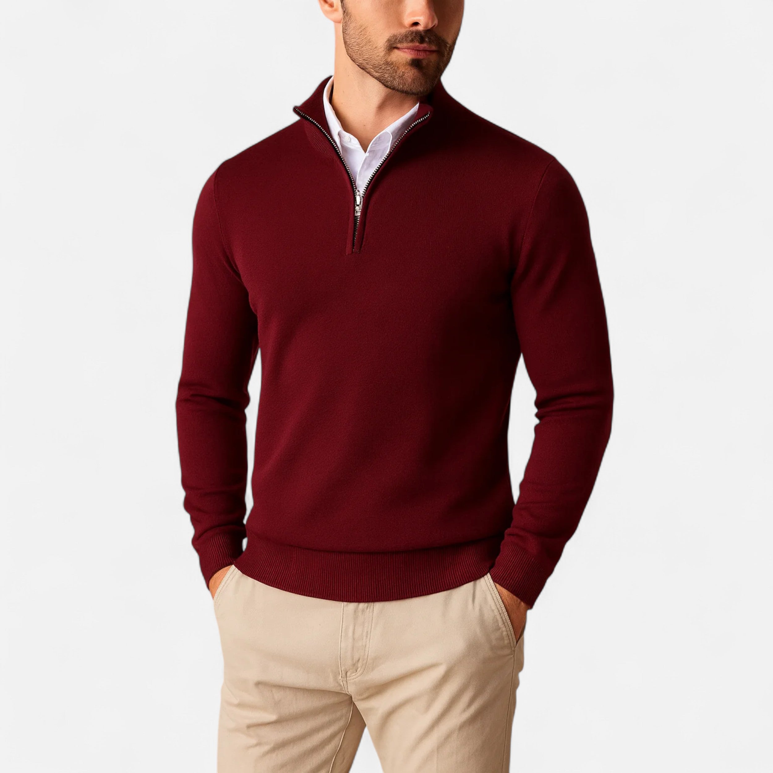 Vitrenzomode | Men’s Quarter Zip Up Sweater