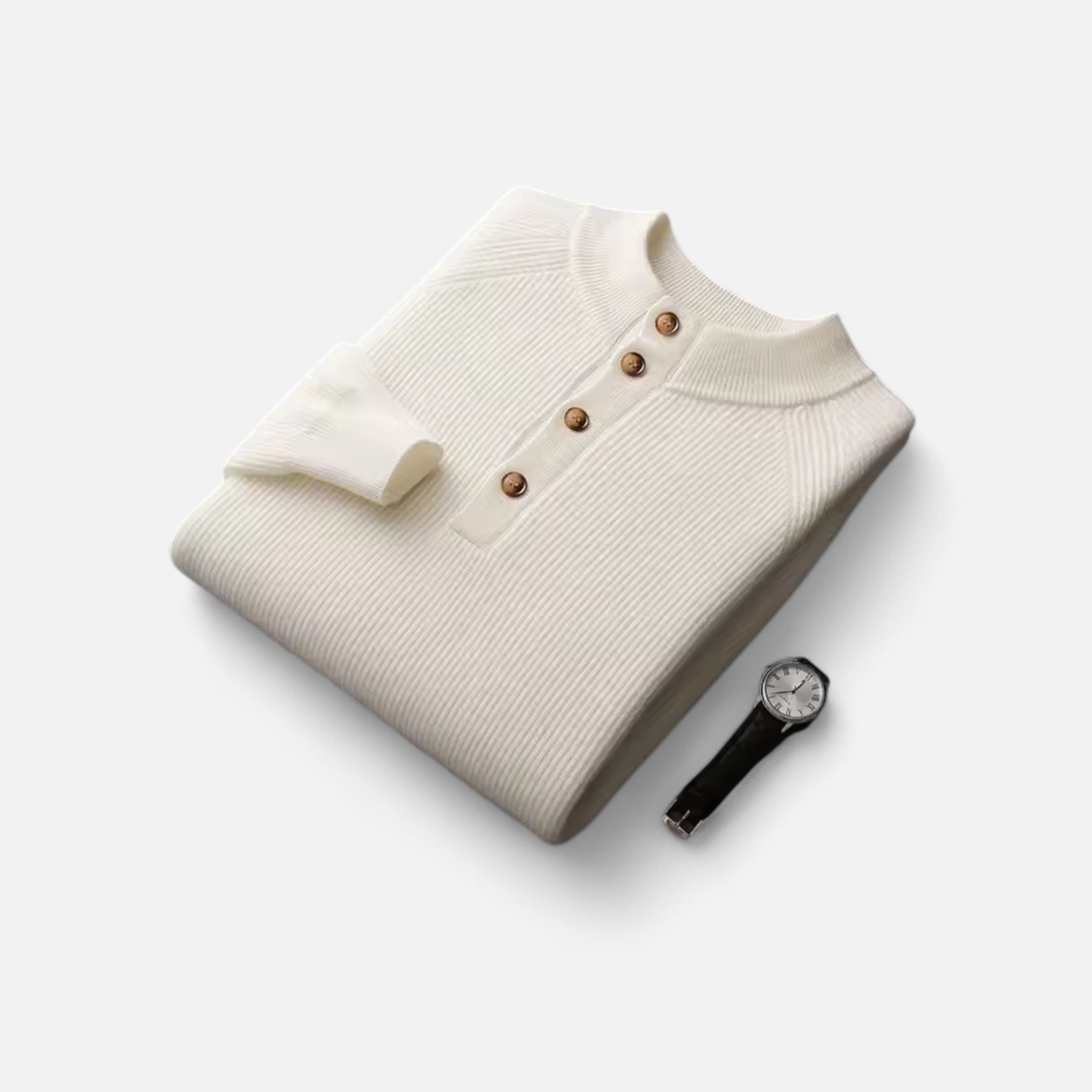 Vitrenzomode | Men’s Knitted High Collar Long Sleeve Sweater