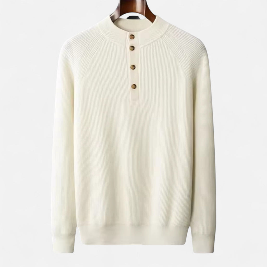 Vitrenzomode | Men’s Knitted High Collar Long Sleeve Sweater